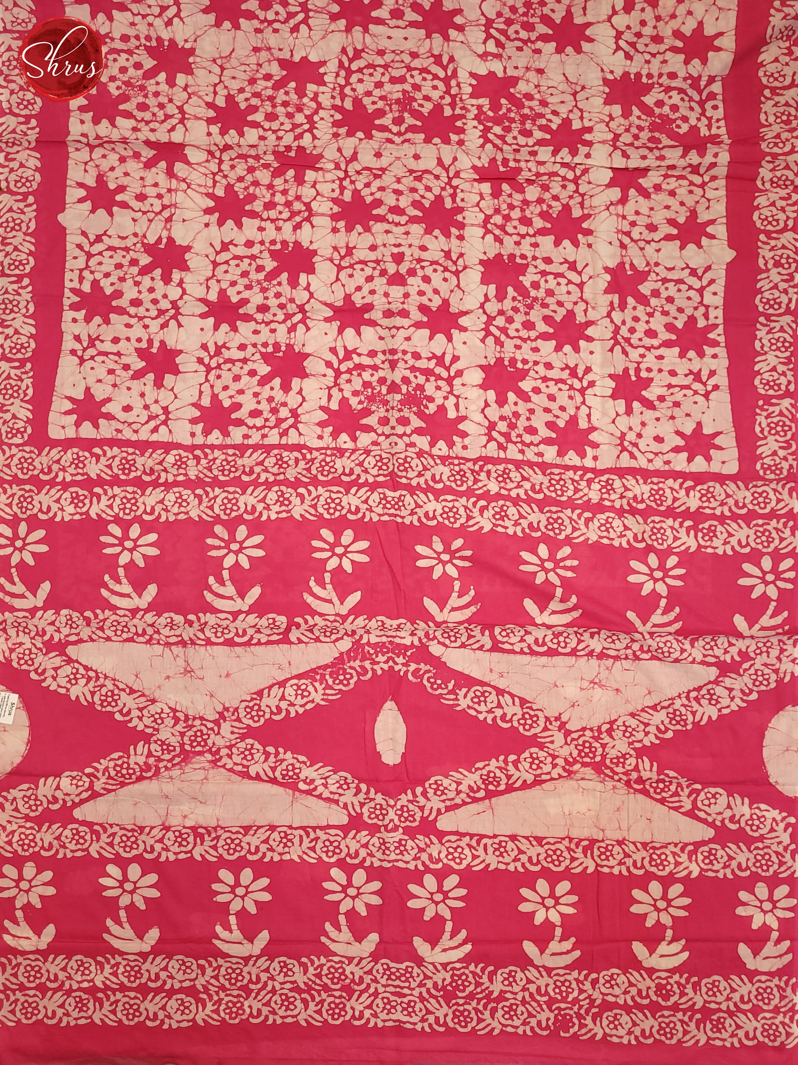 Pink & Cream - Jaipur cotton Saree - Shop on ShrusEternity.com