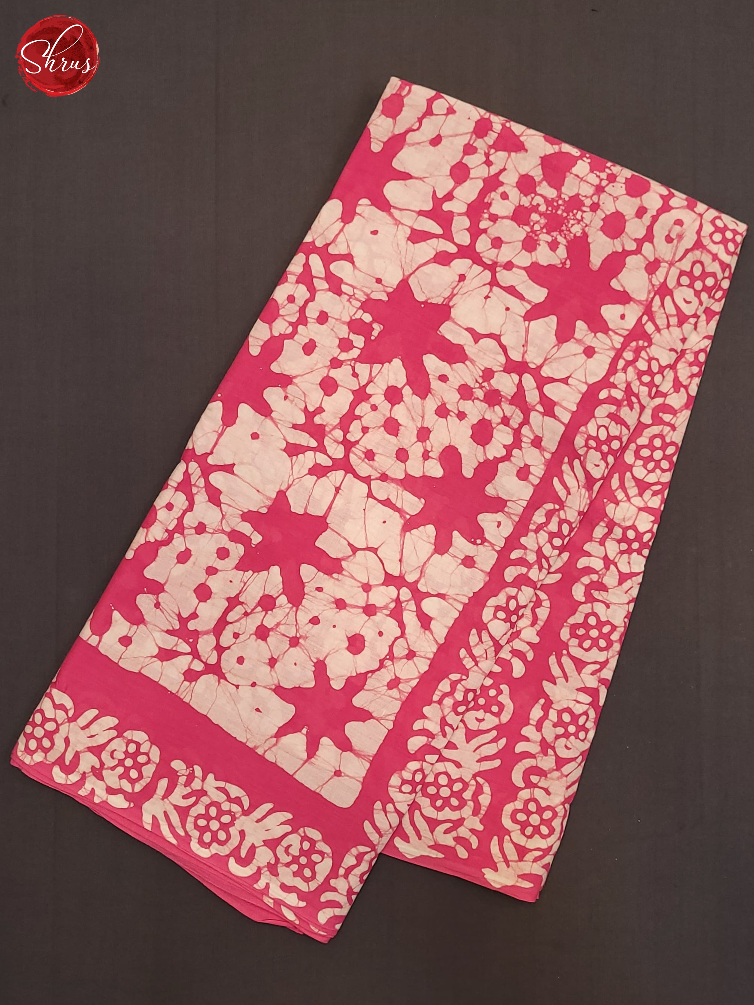 Pink & Cream - Jaipur cotton Saree - Shop on ShrusEternity.com