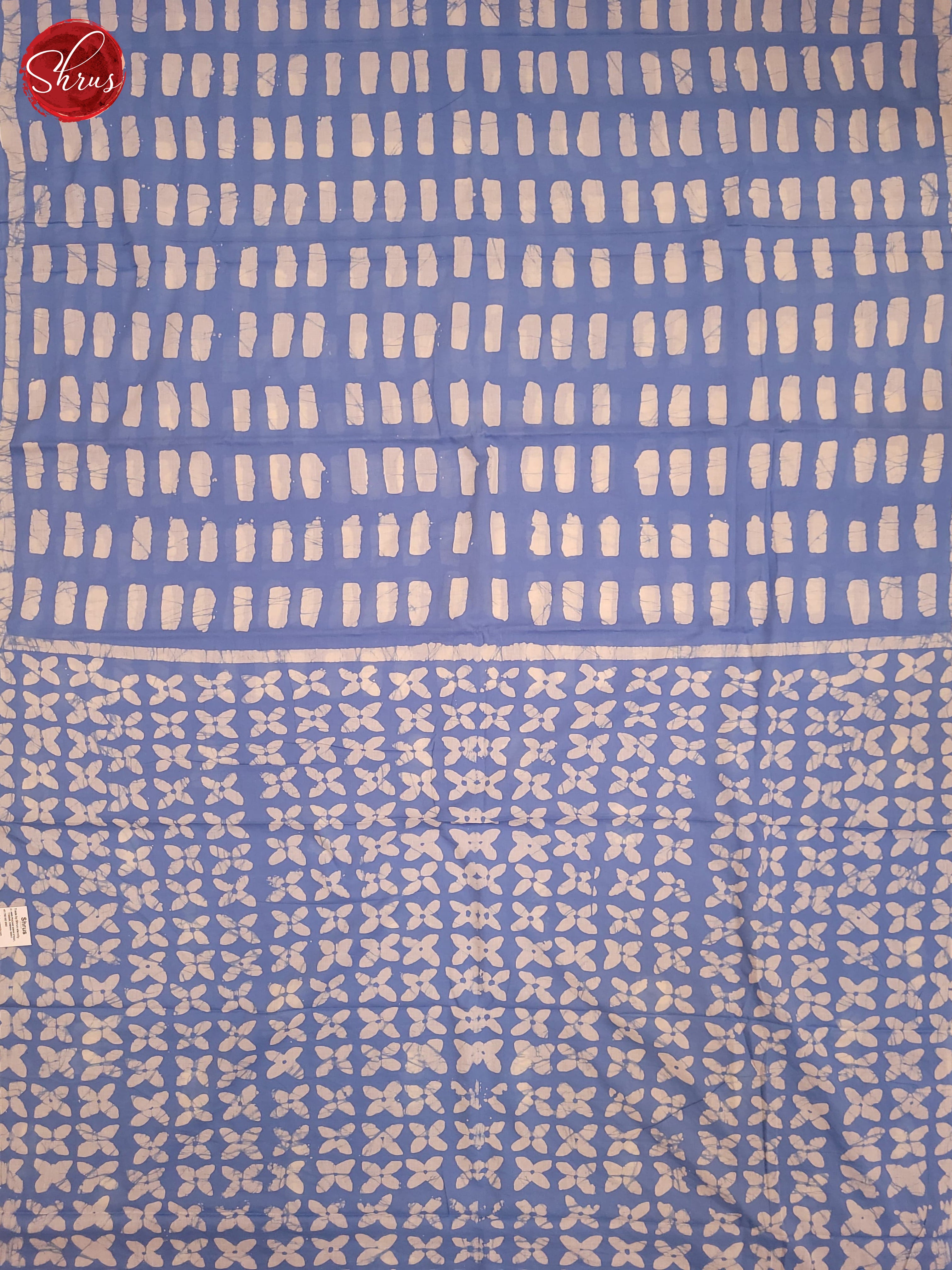 Blue & White - Jaipur cotton Saree - Shop on ShrusEternity.com