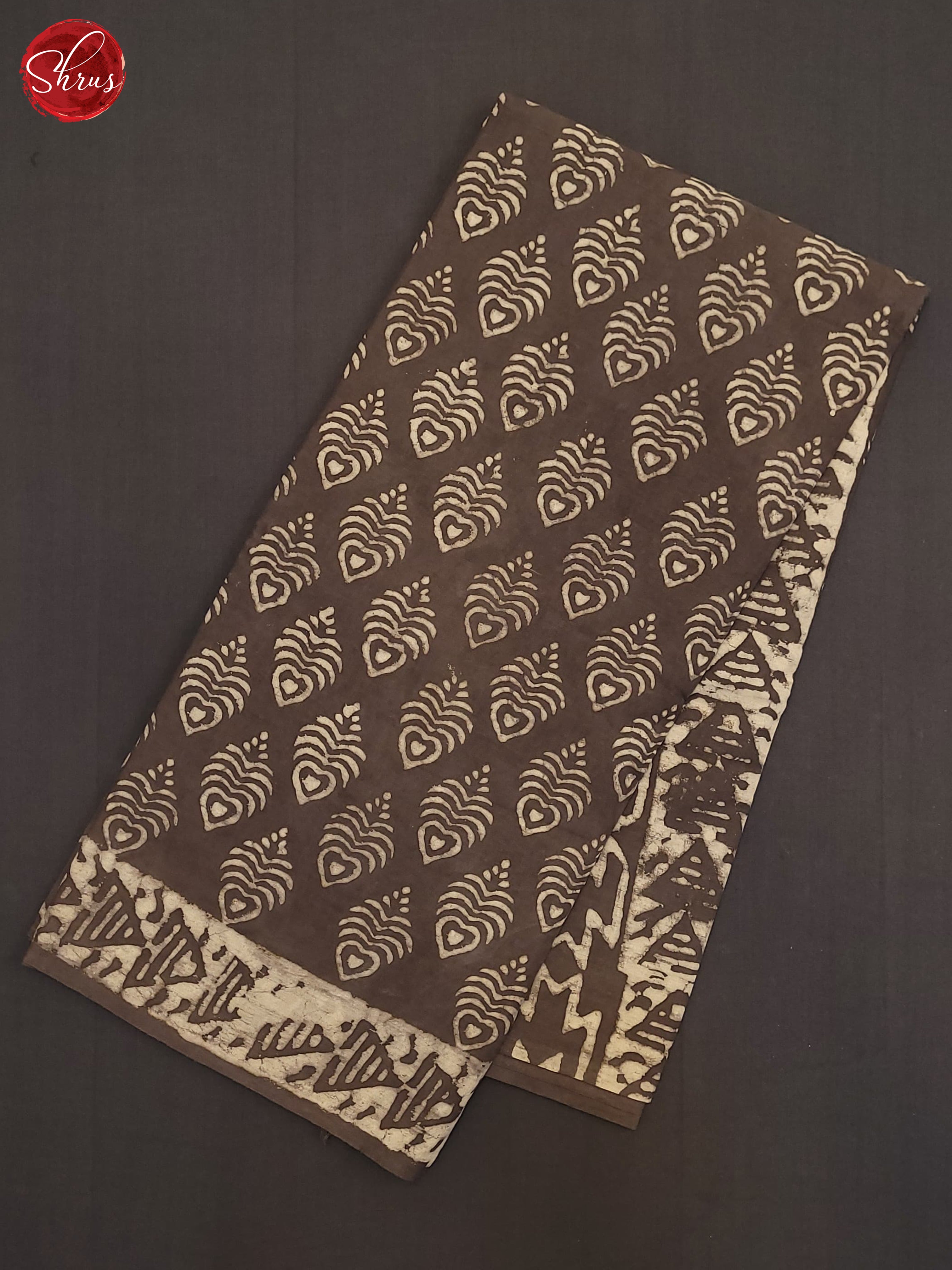 Grey(Single Tone) - Jaipur cotton Saree - Shop on ShrusEternity.com