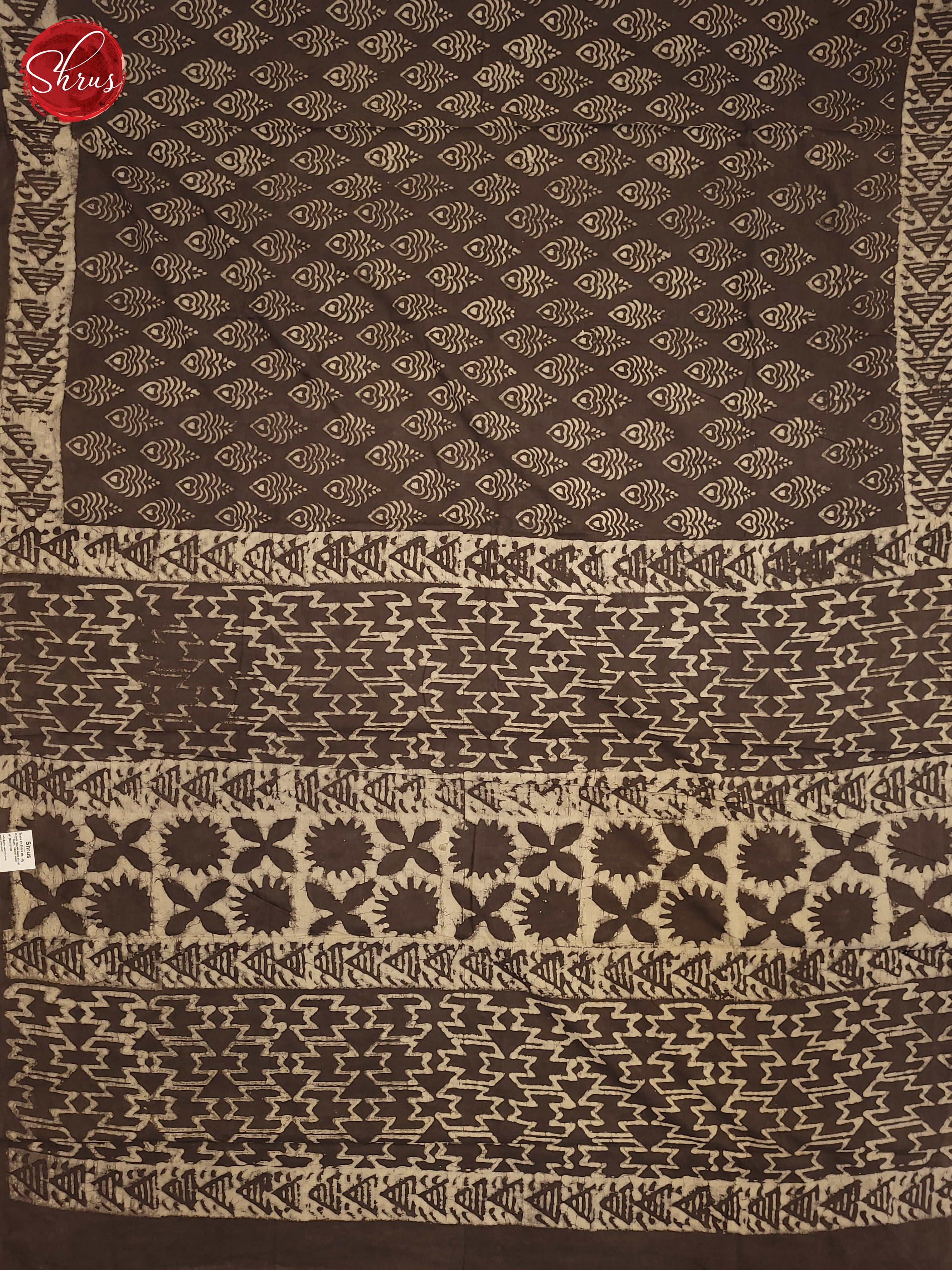 Grey(Single Tone) - Jaipur cotton Saree - Shop on ShrusEternity.com