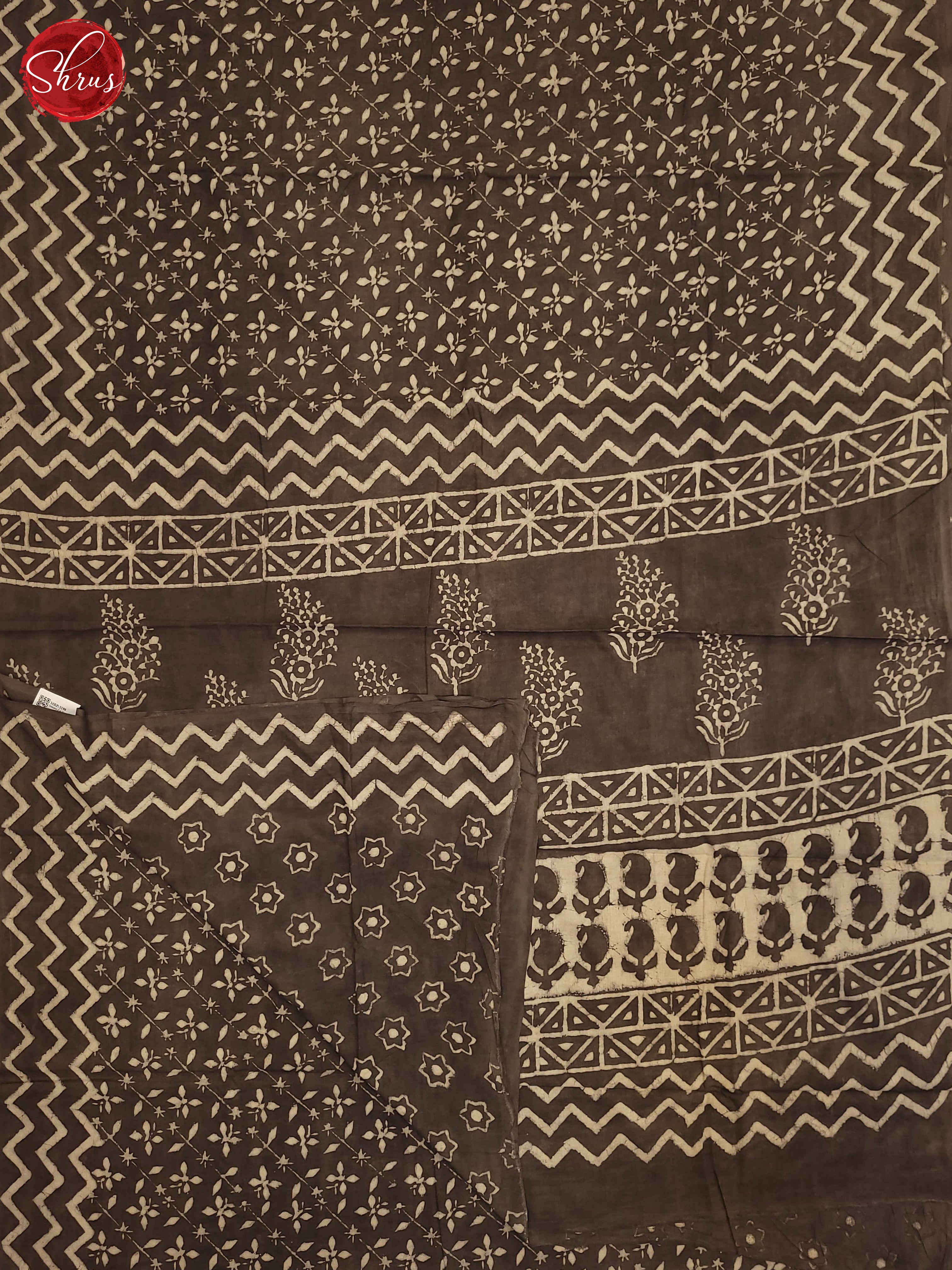 Grey(Single Tone)- Jaipur cotton Saree - Shop on ShrusEternity.com