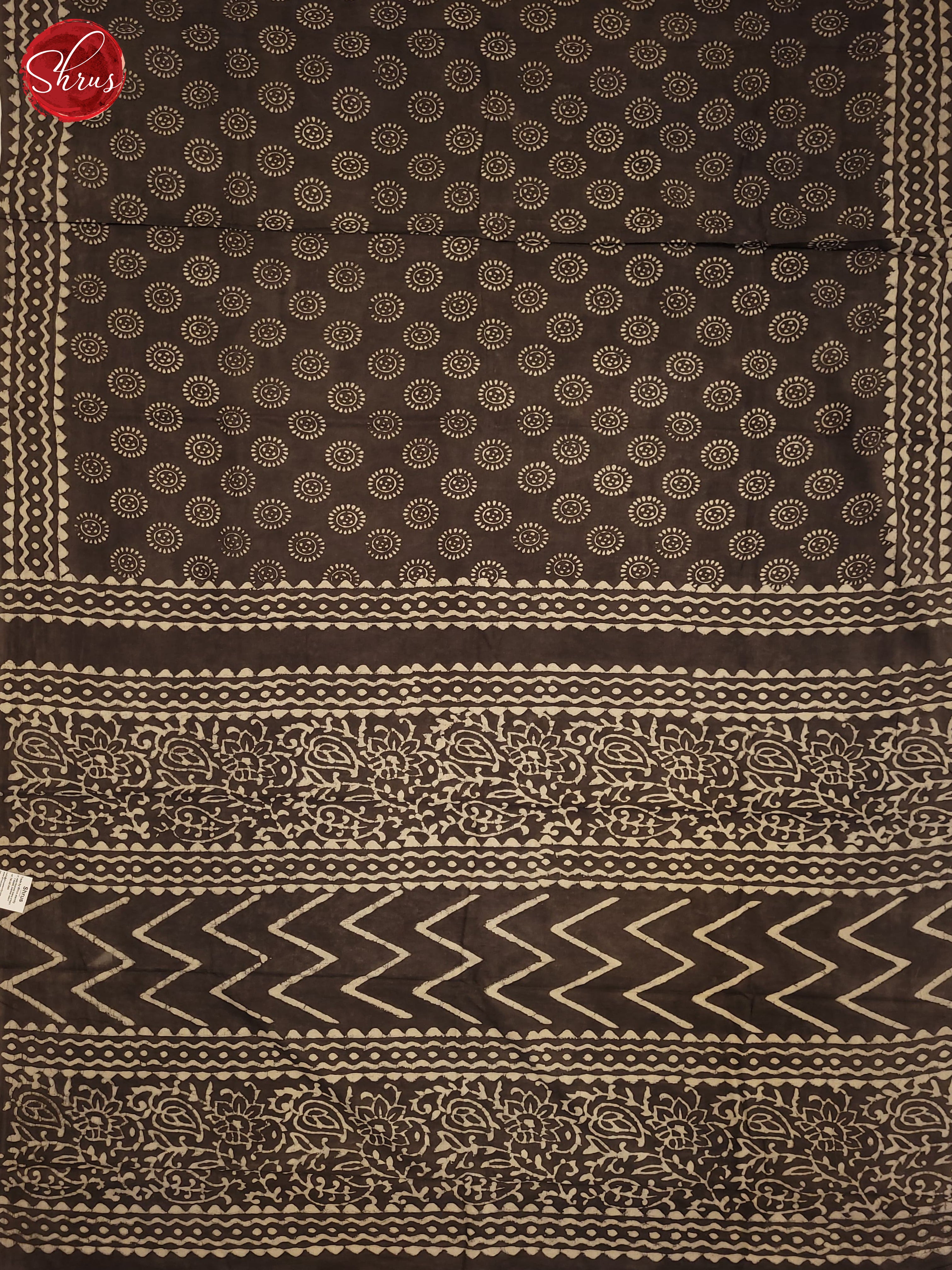 Grey(Single Tone) - Jaipur cotton Saree - Shop on ShrusEternity.com