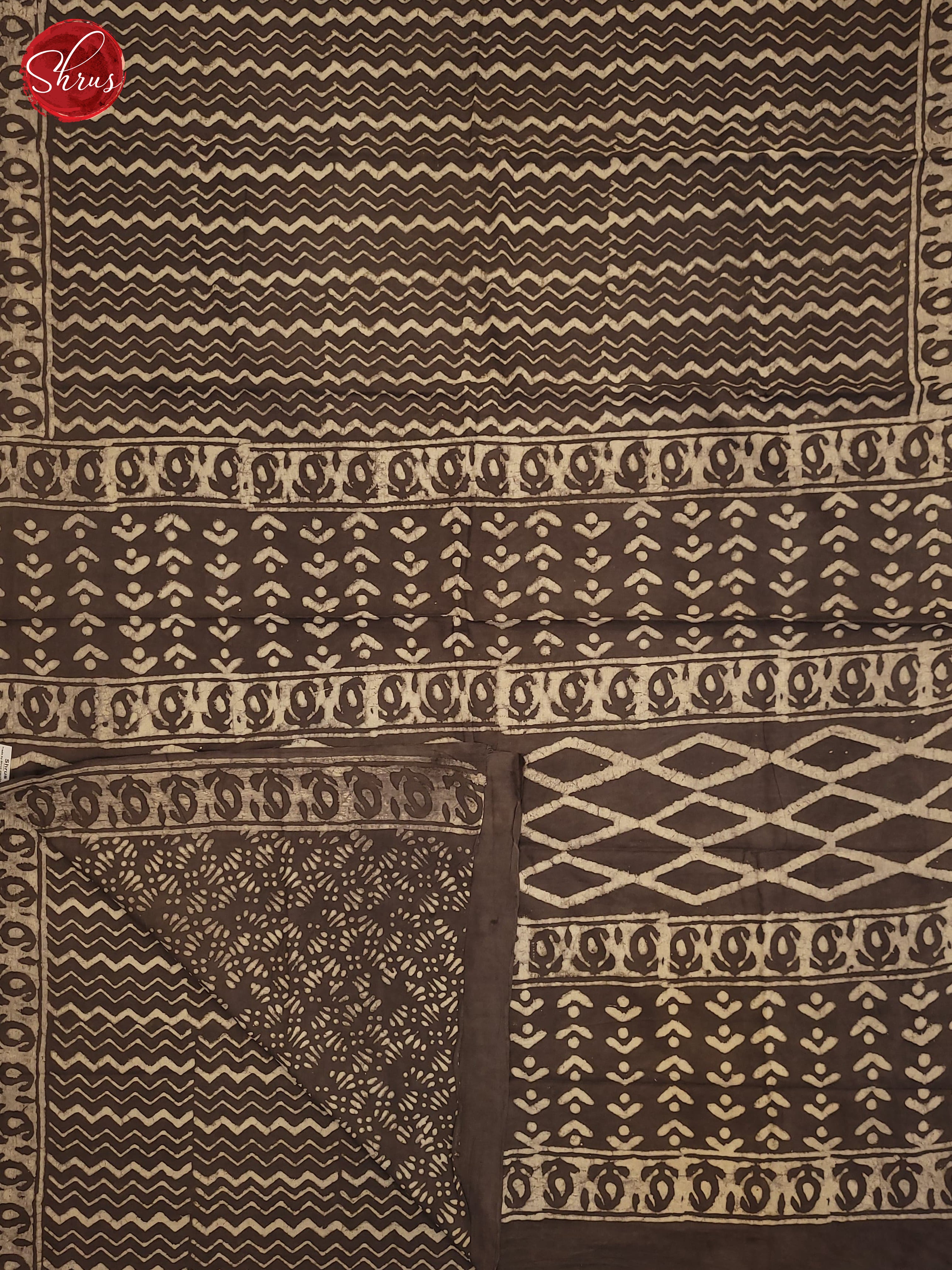 Grey(Single Tone)- Jaipur cotton Saree - Shop on ShrusEternity.com