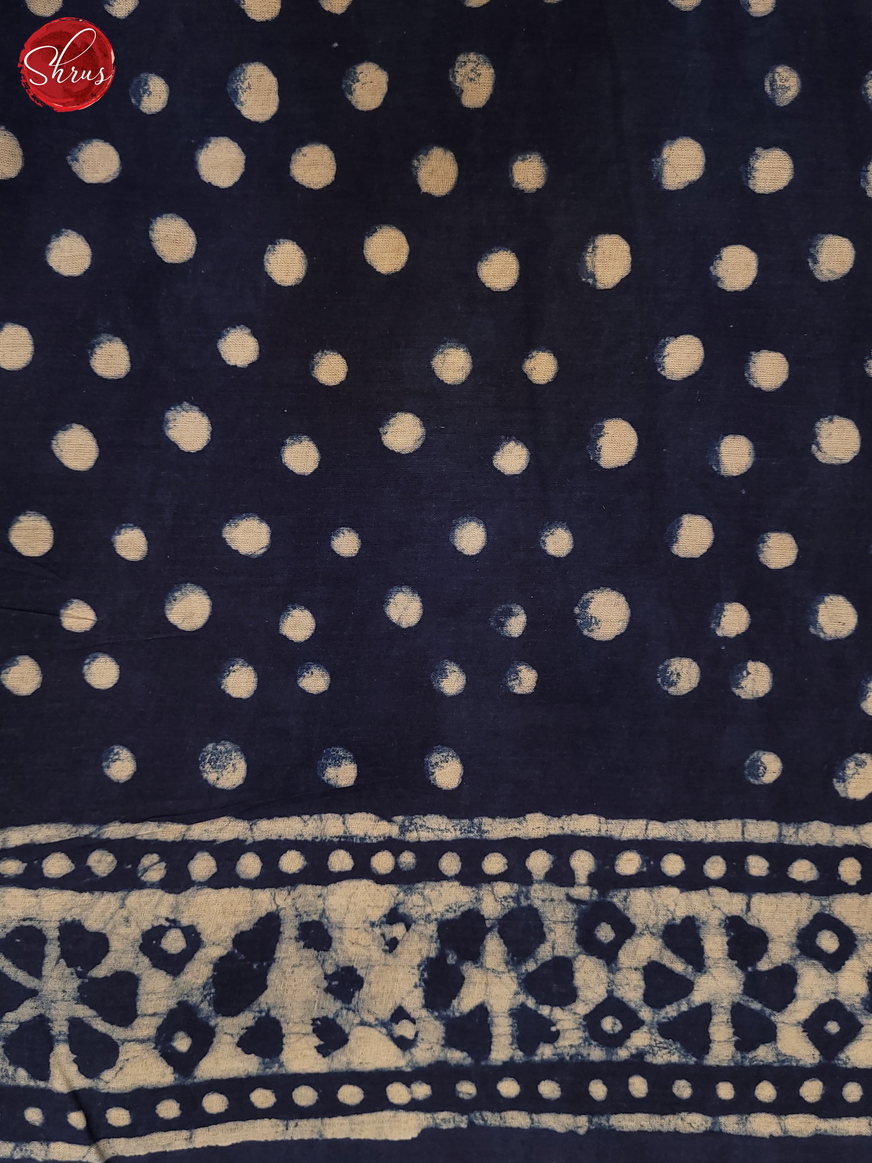 Dark Blue(Single Tone) - Jaipur cotton Saree - Shop on ShrusEternity.com