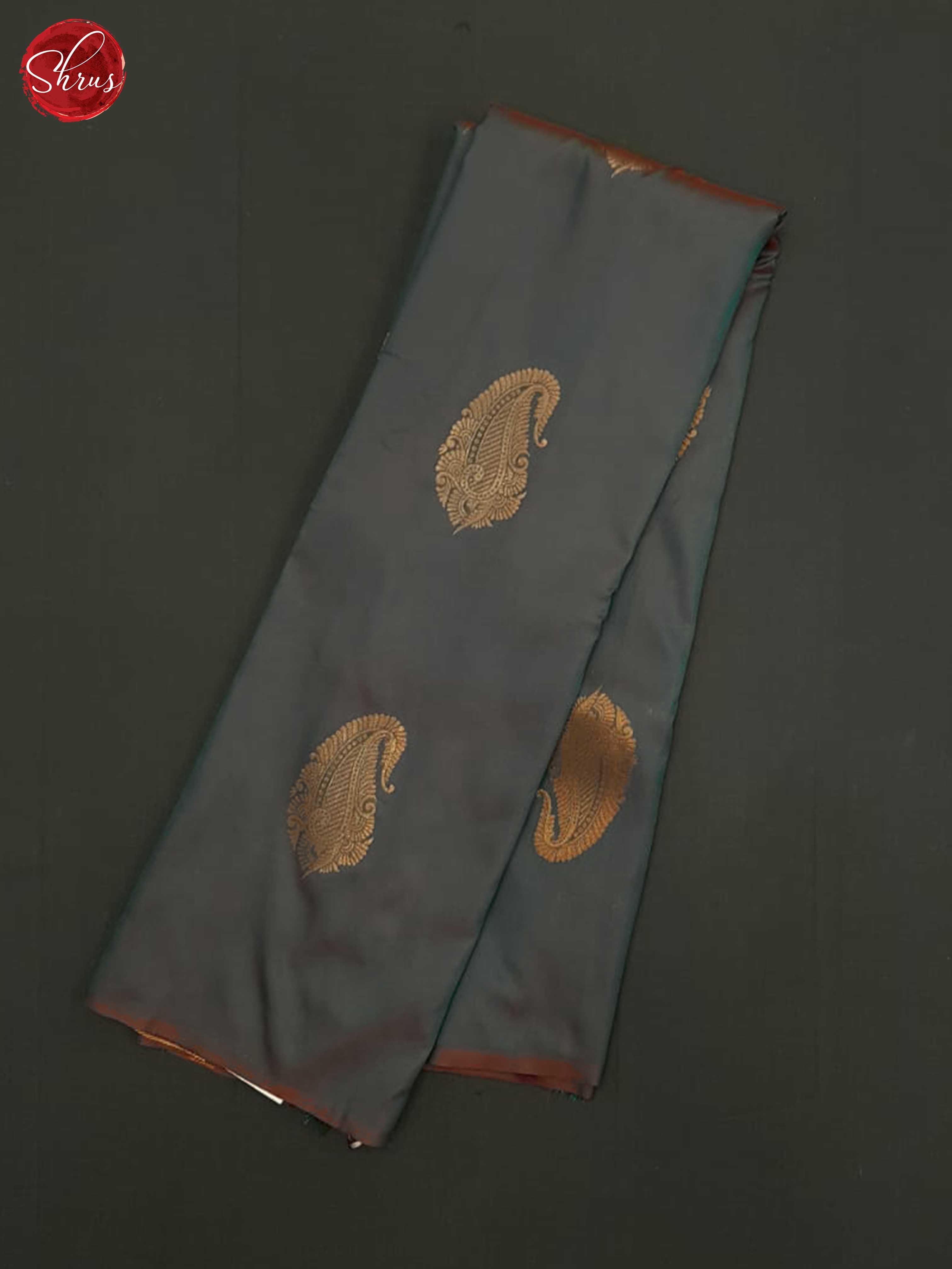 Double Shaded Greenish Grey And Wine-Semi soft silk saree - Shop on ShrusEternity.com