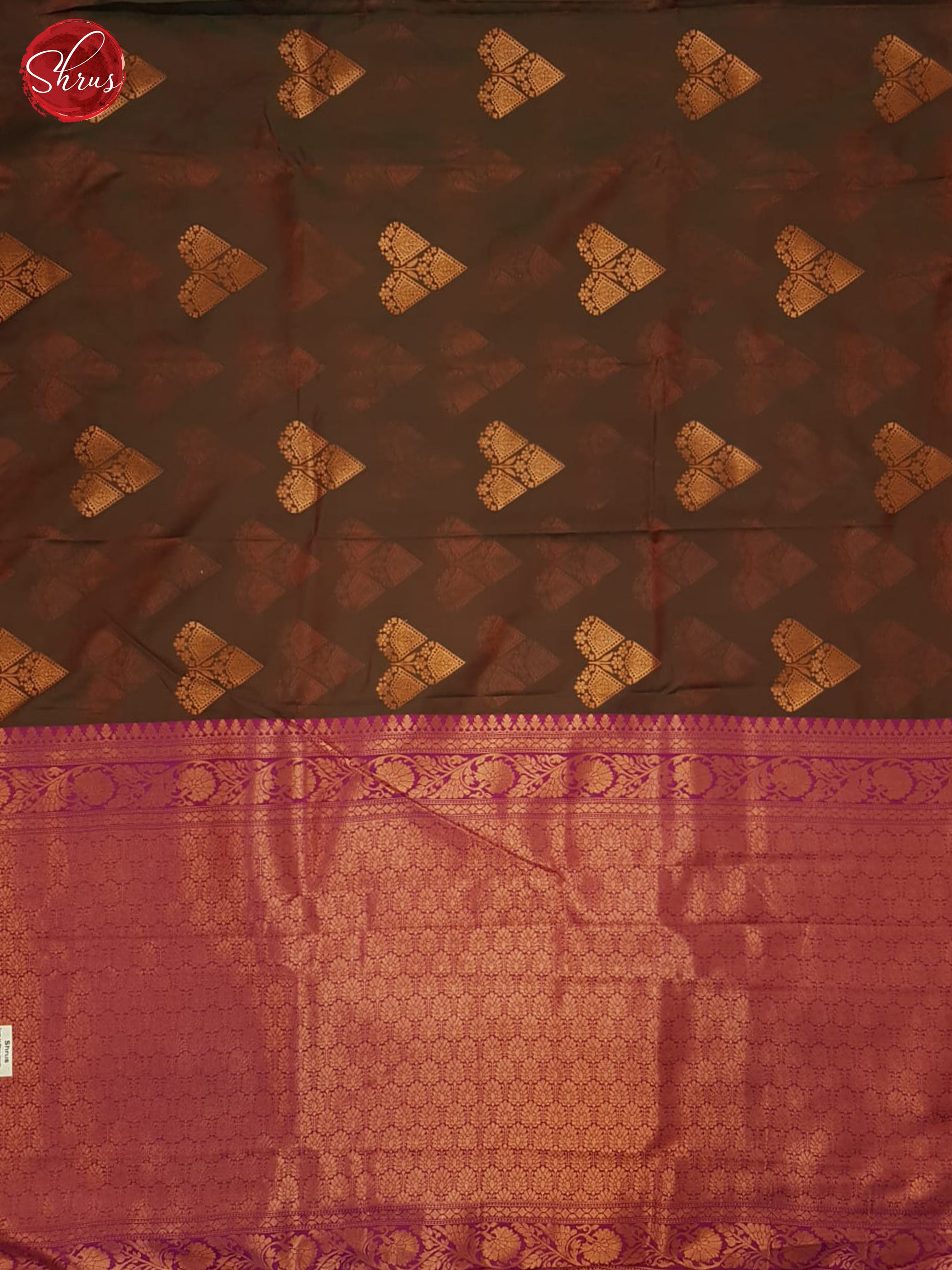 Double Shaded Brownish Green & Pink - Semi soft silk Saree - Shop on ShrusEternity.com