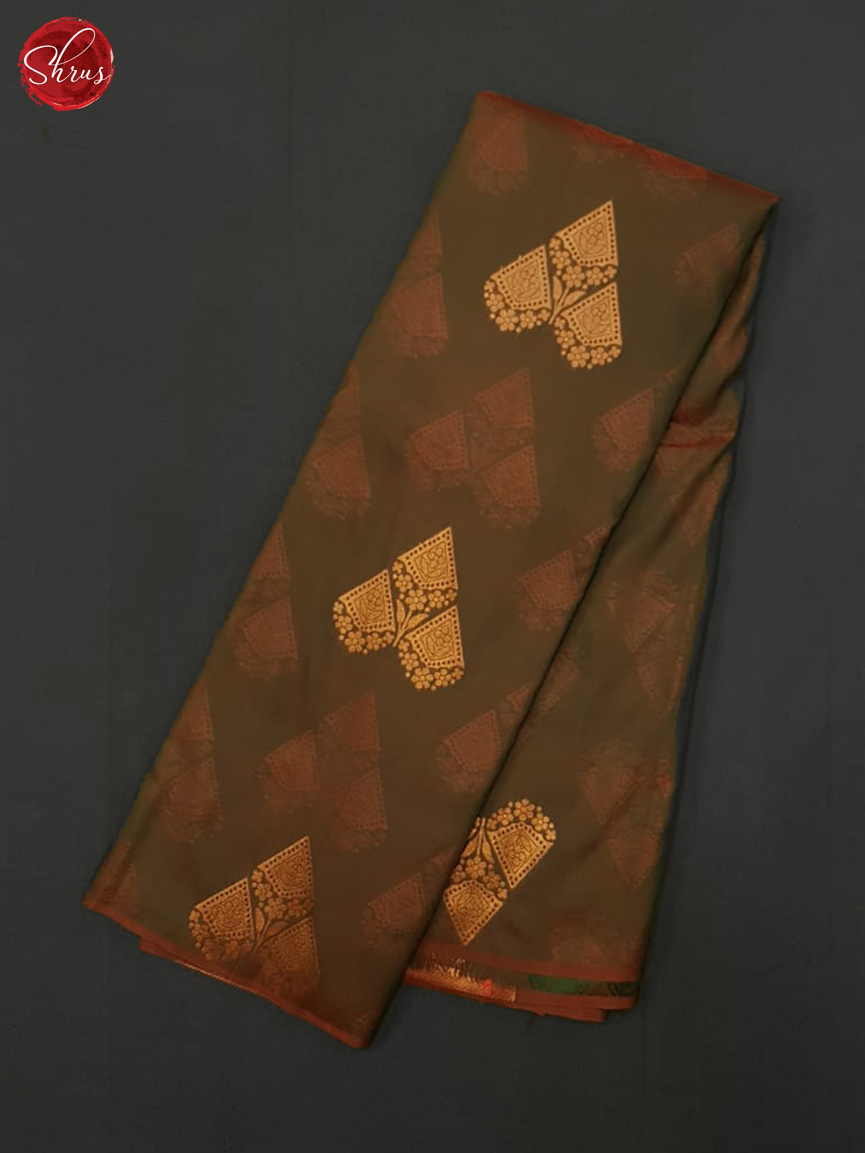 Double Shaded Brownish Green & Pink - Semi soft silk Saree - Shop on ShrusEternity.com