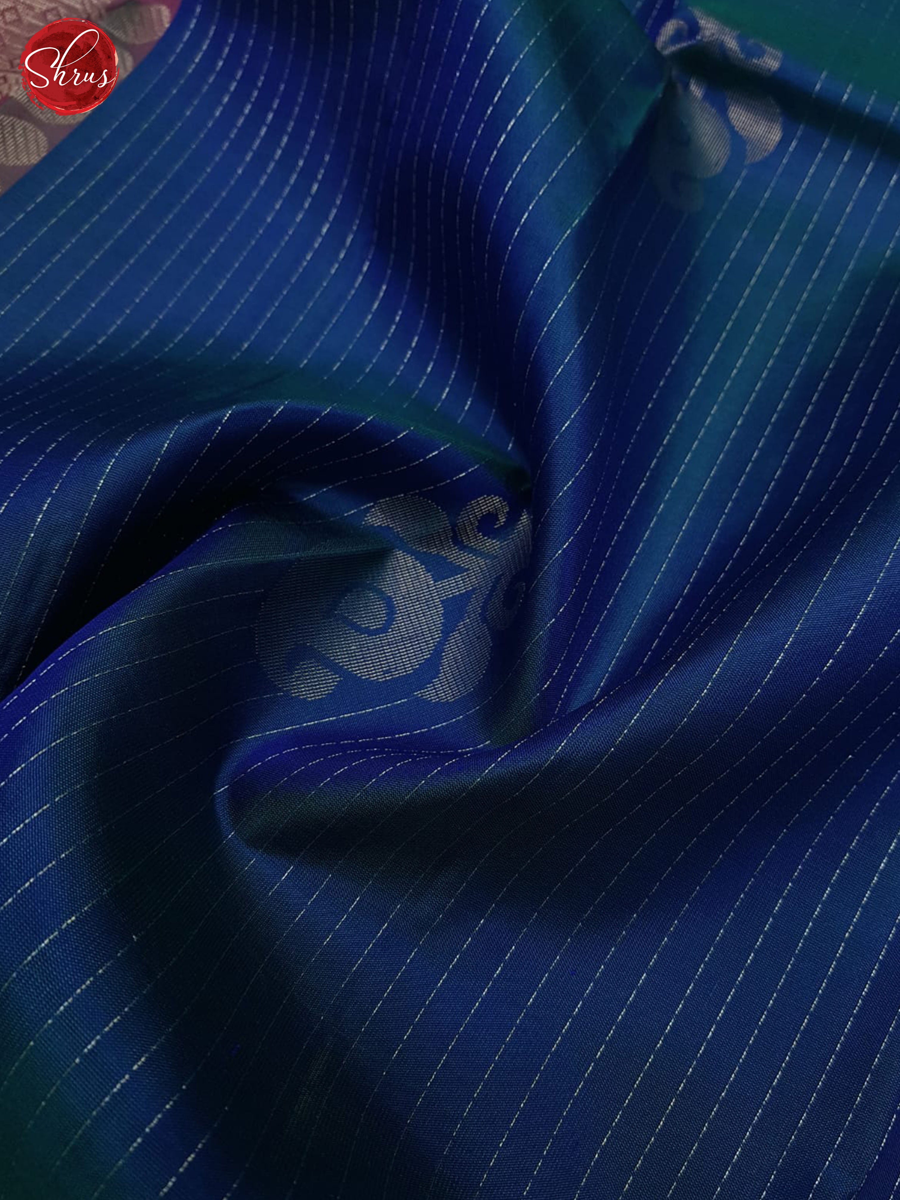 Blue & Orange - Soft silk Saree - Shop on ShrusEternity.com