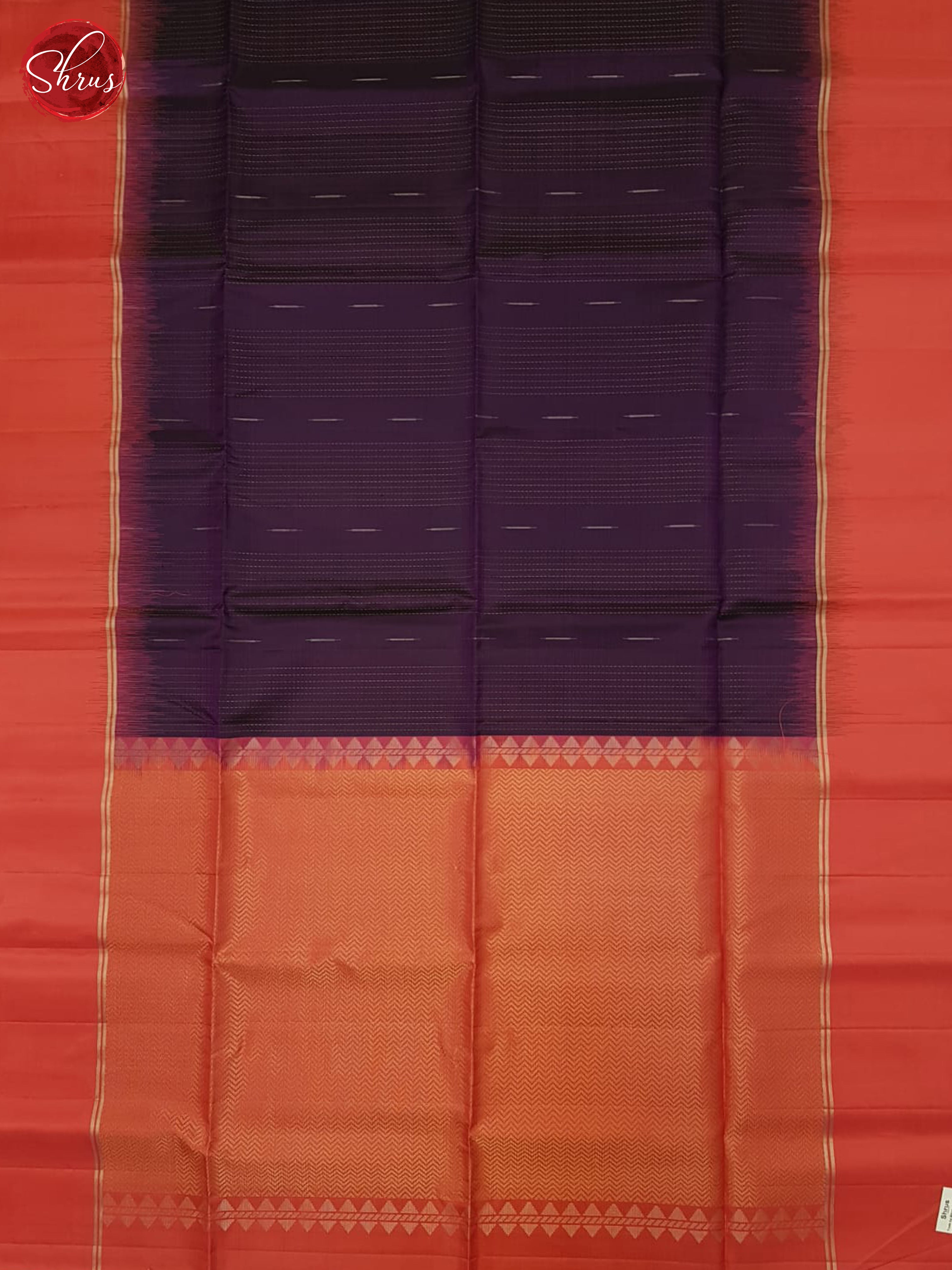 Jamun Fruit & Orange - Soft silk Saree - Shop on ShrusEternity.com