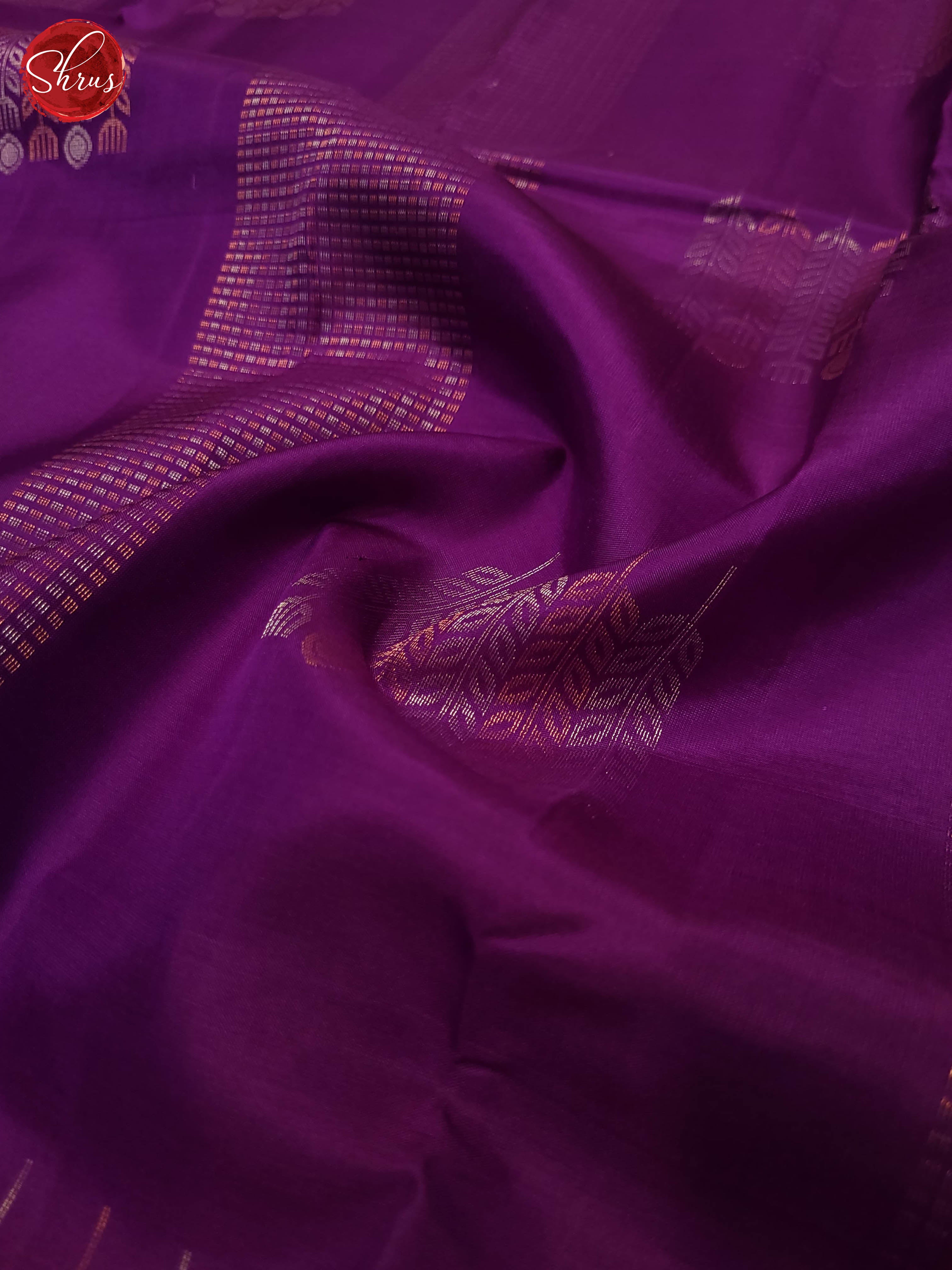 Purple and Teal Blue-Soft silk saree - Shop on ShrusEternity.com