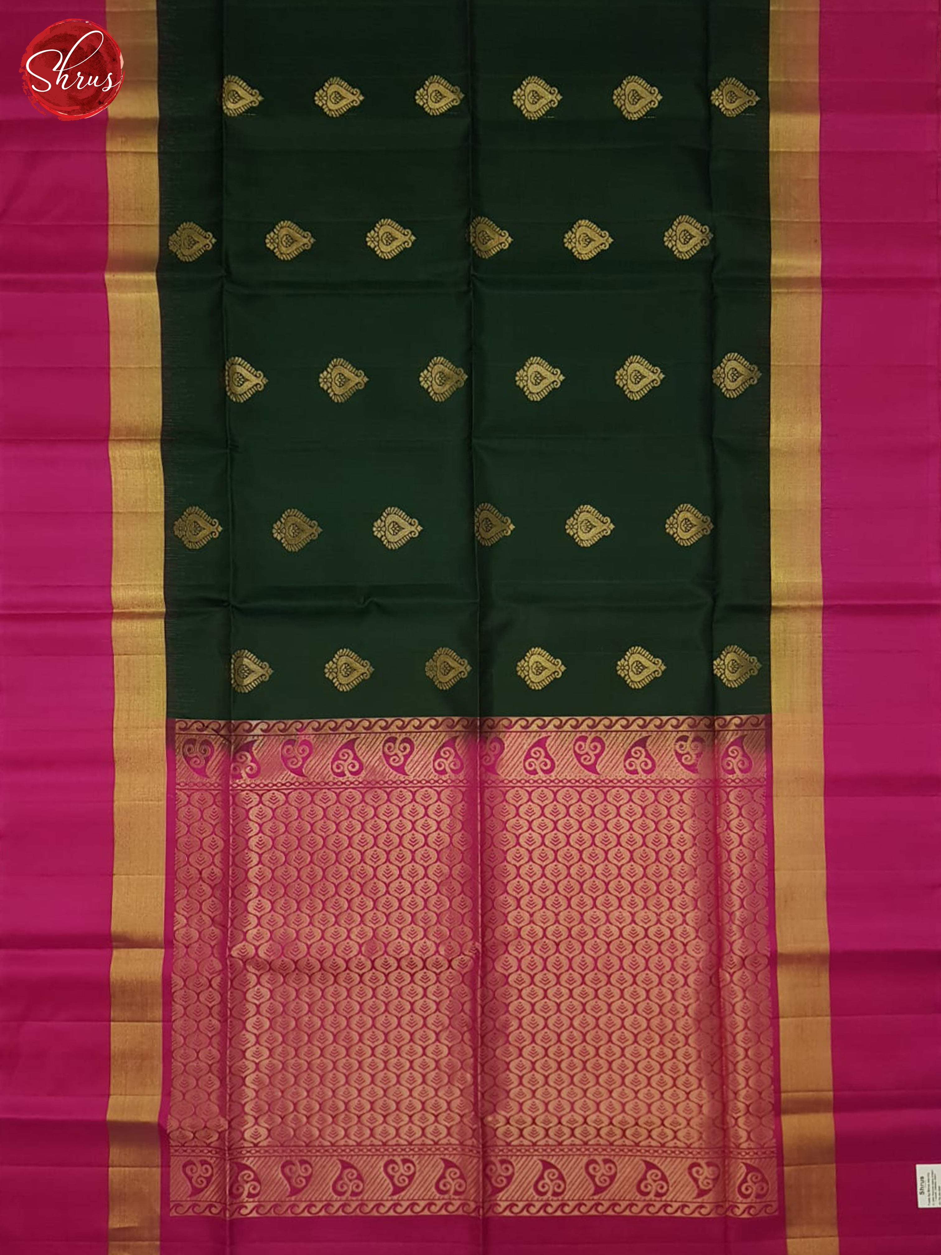 Green And Pink-Soft Silk saree - Shop on ShrusEternity.com