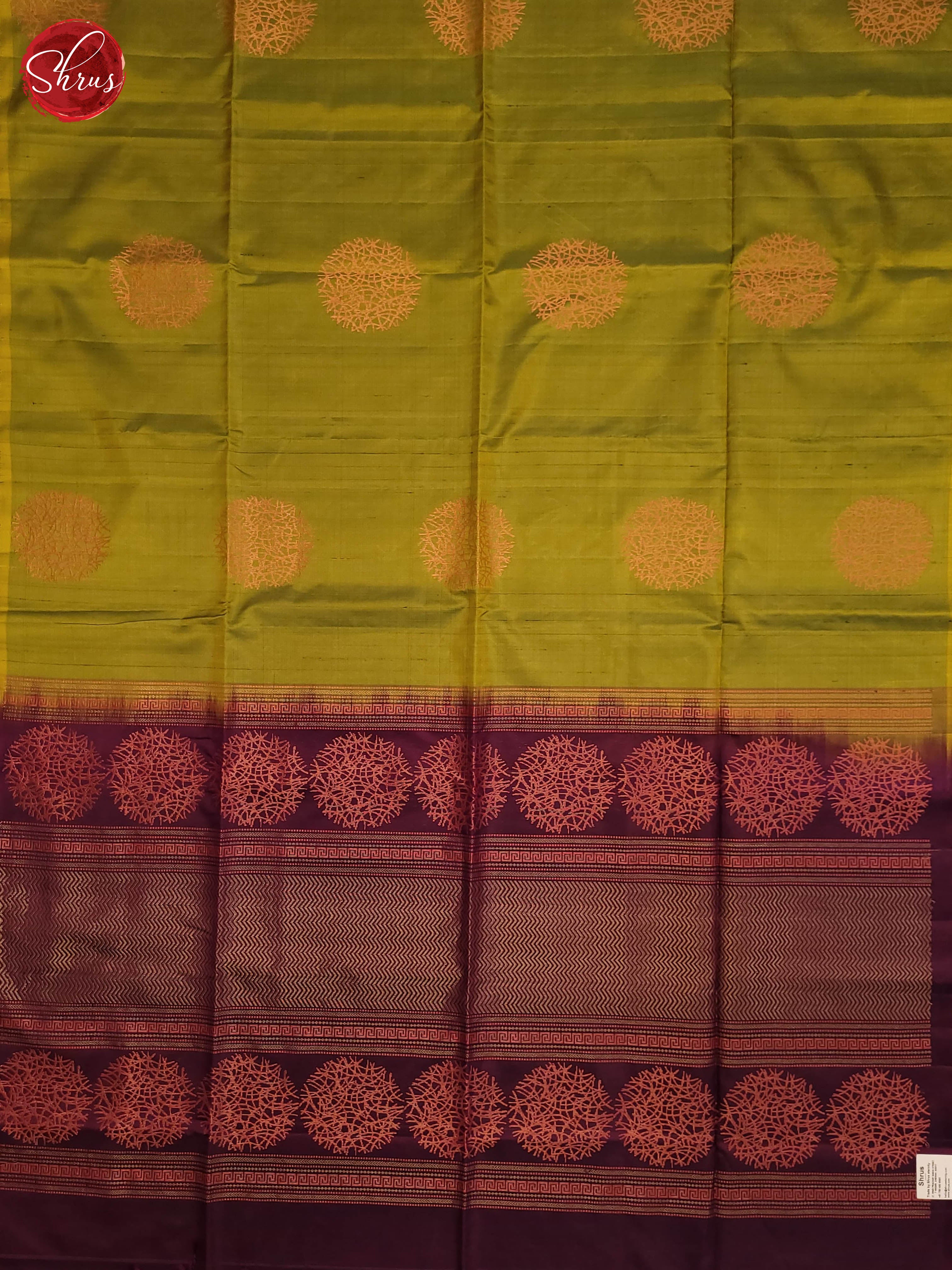 Green and wine-Soft Silk Saree - Shop on ShrusEternity.com