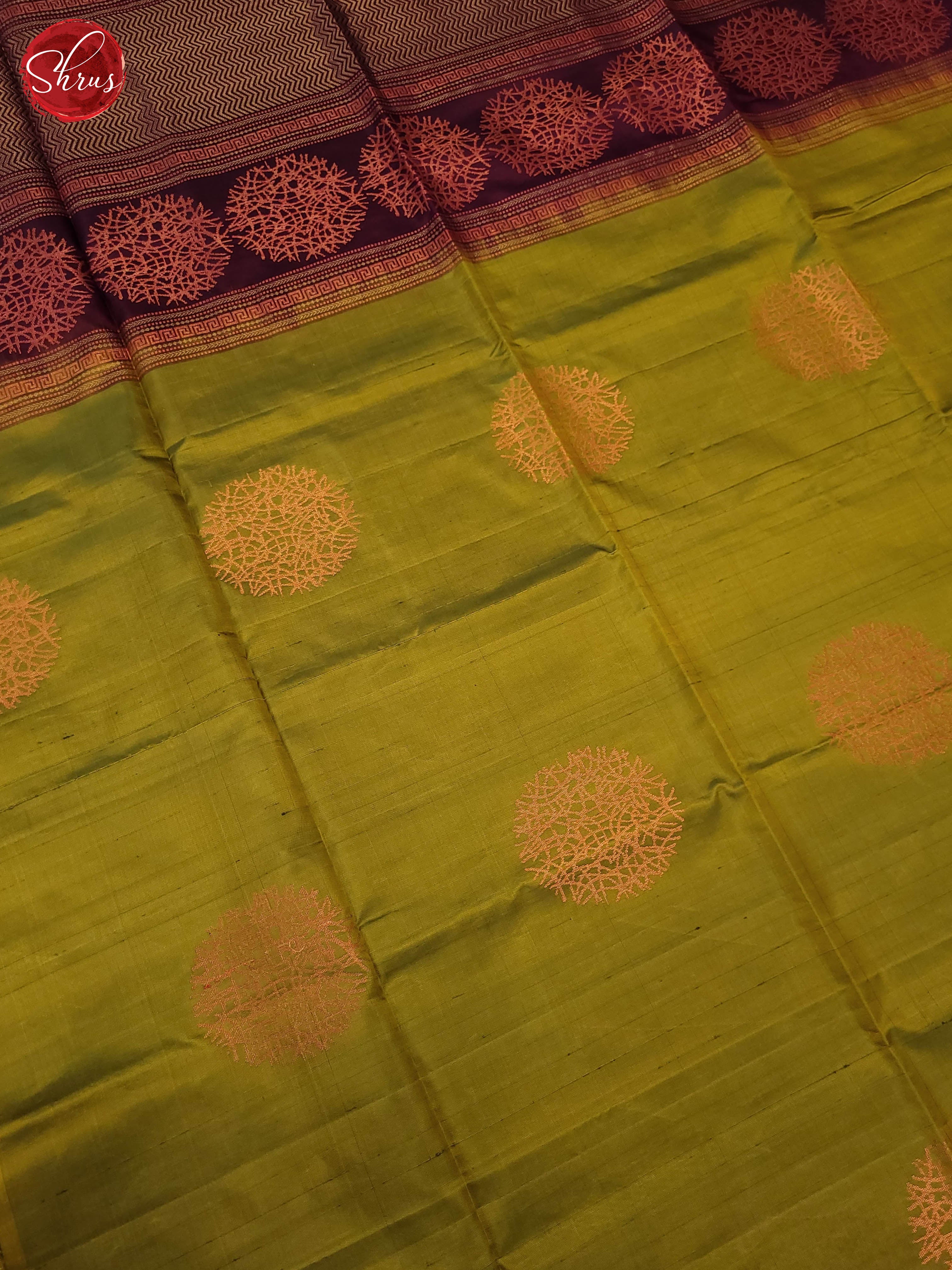 Green and wine-Soft Silk Saree - Shop on ShrusEternity.com