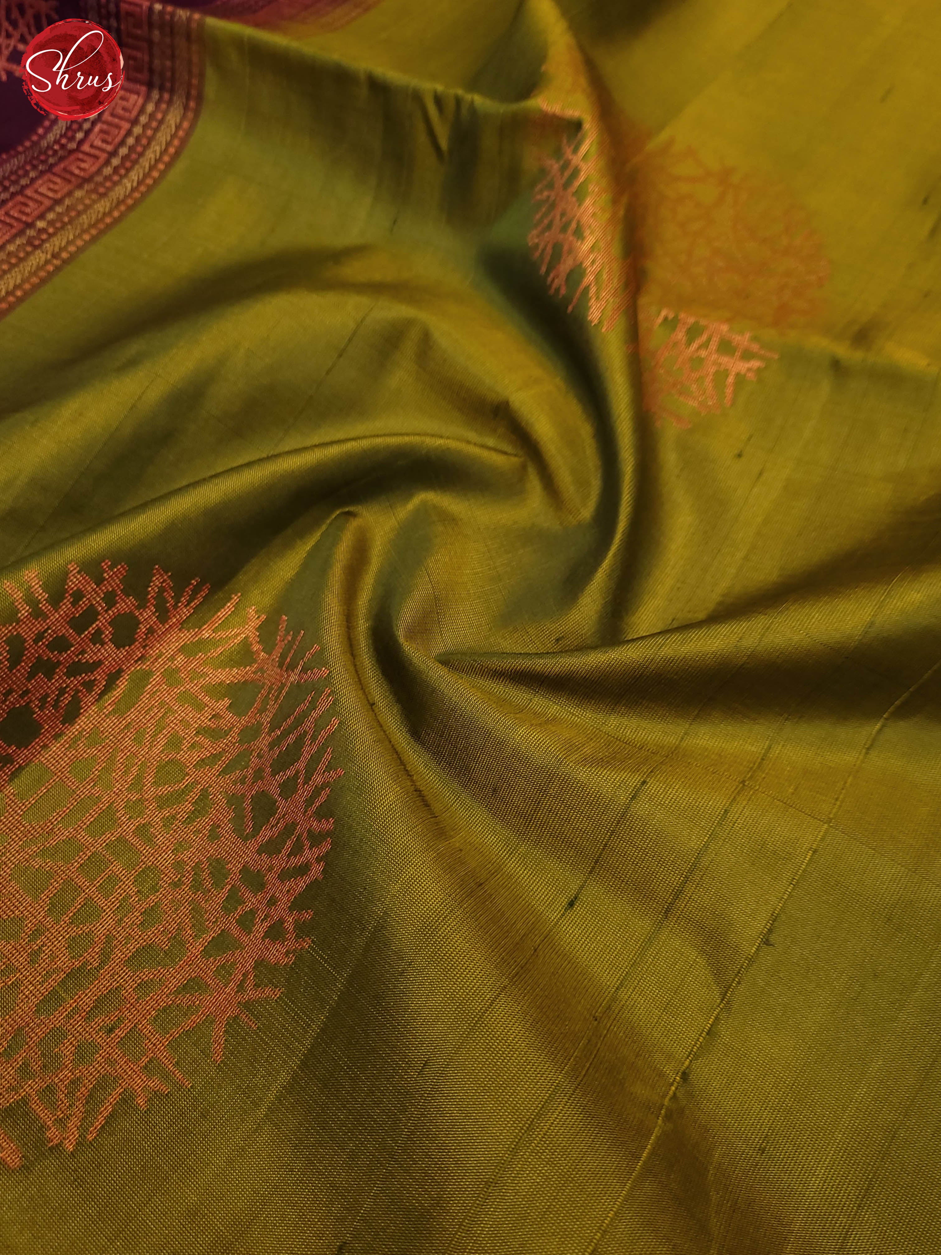 Green and wine-Soft Silk Saree - Shop on ShrusEternity.com