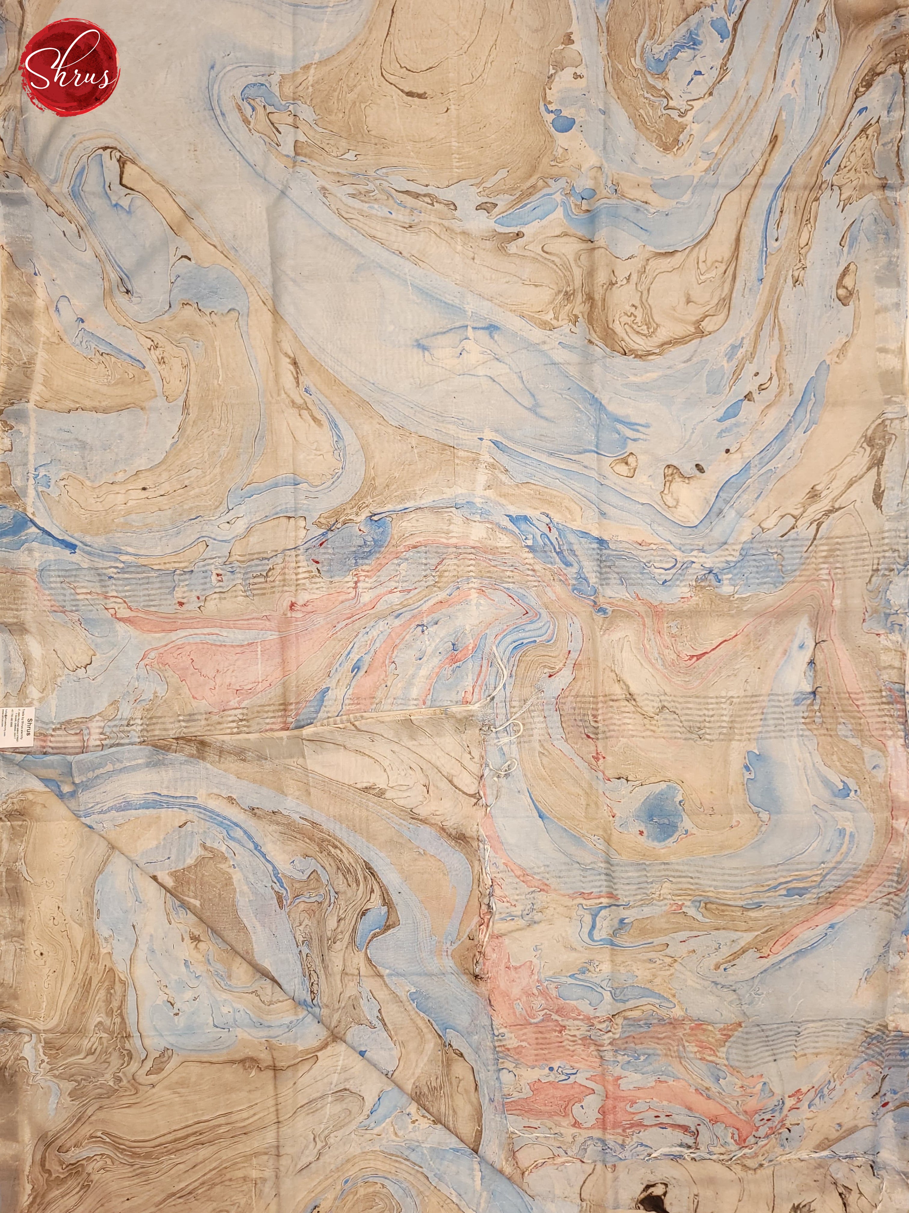 Blue & Grey - Linen Cotton Saree - Shop on ShrusEternity.com