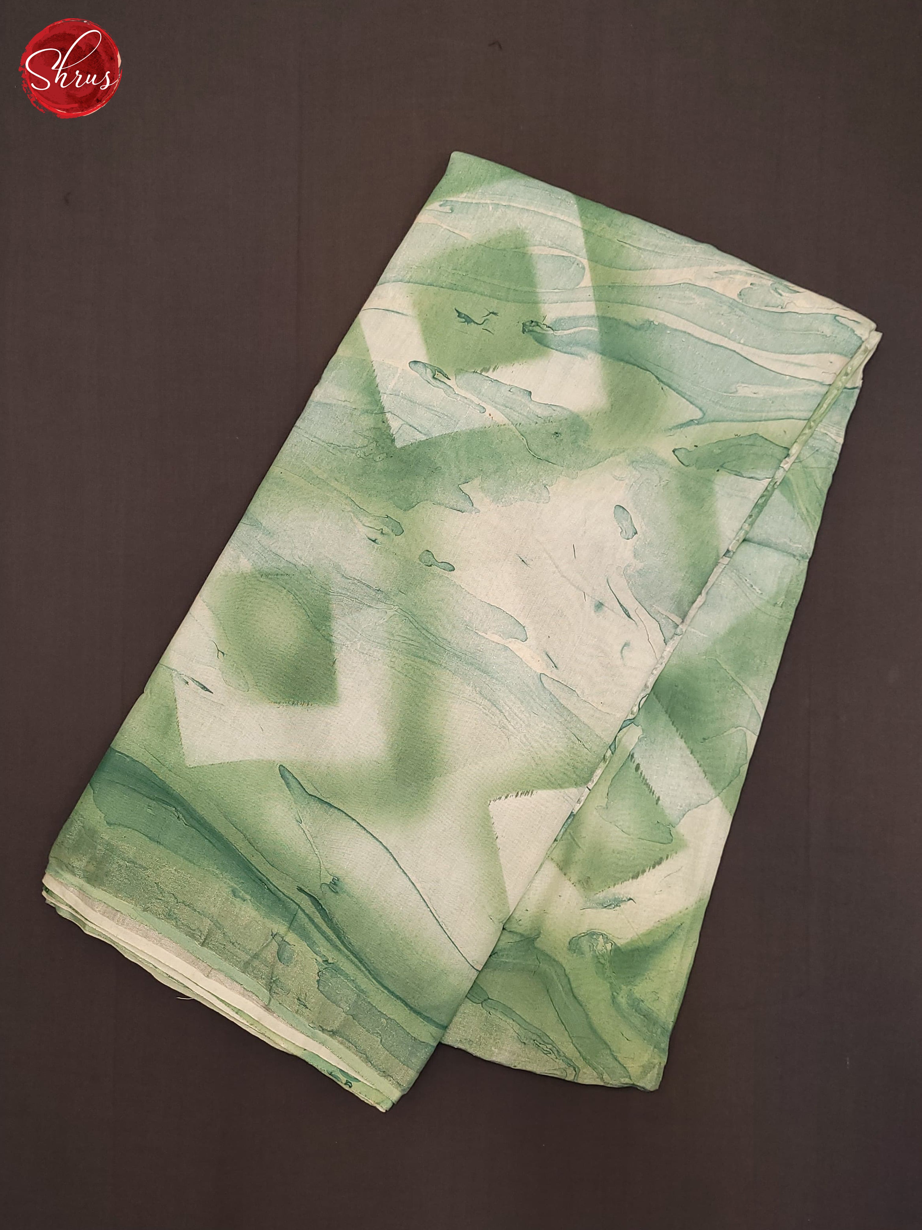 Cream & Green - Linen Cotton Saree - Shop on ShrusEternity.com