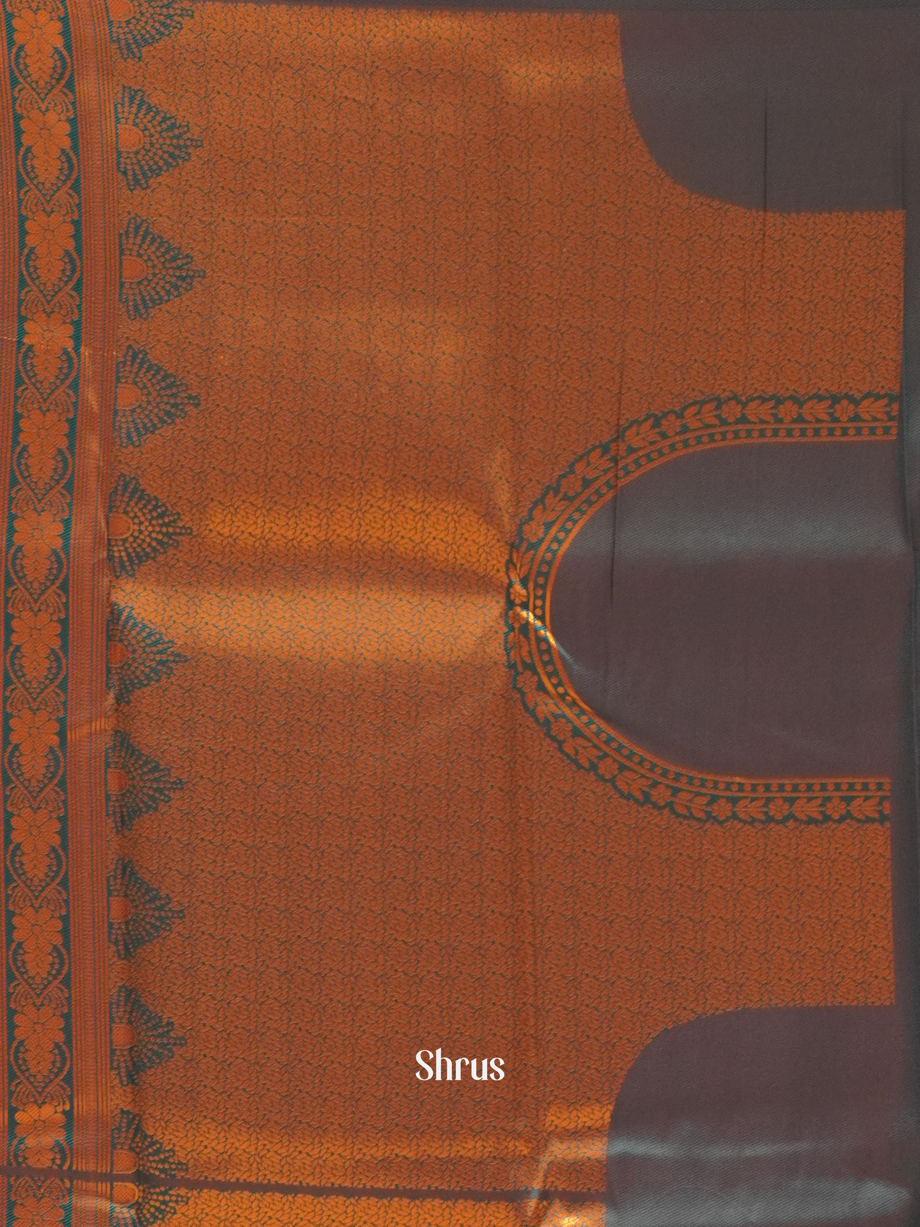 Red & Blue - Semi Kanchipuram Saree - Shop on ShrusEternity.com