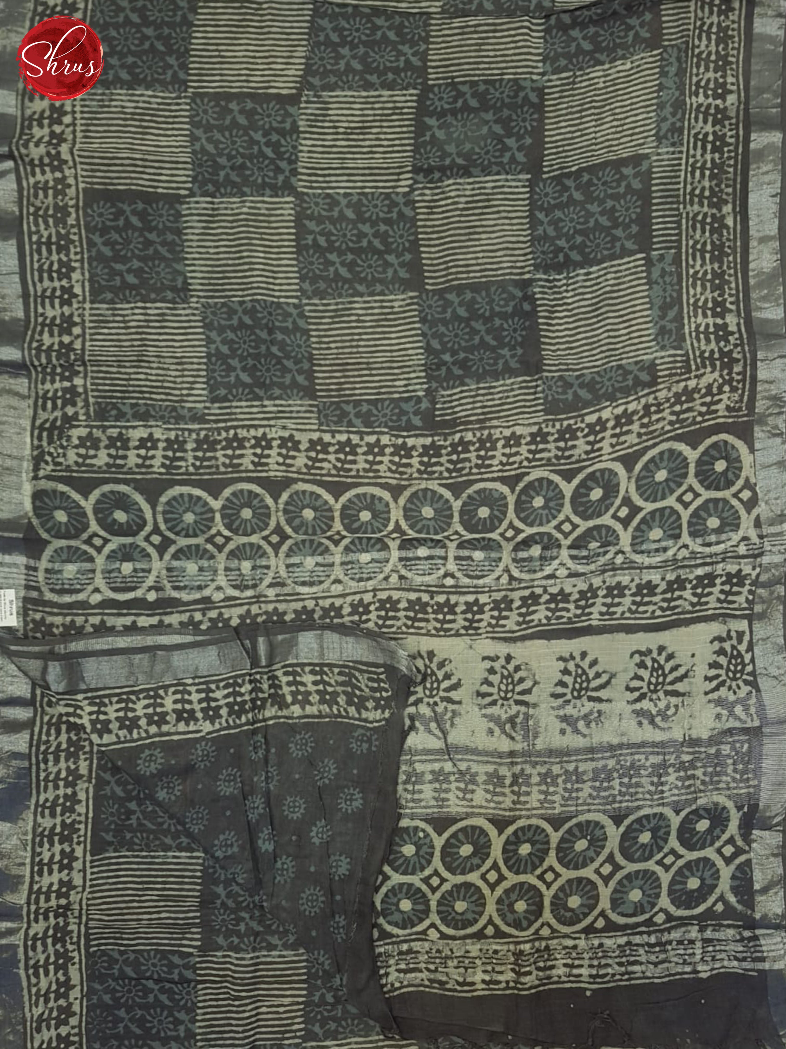 Grey (Single Tone) - Linen Cotton Saree - Shop on ShrusEternity.com