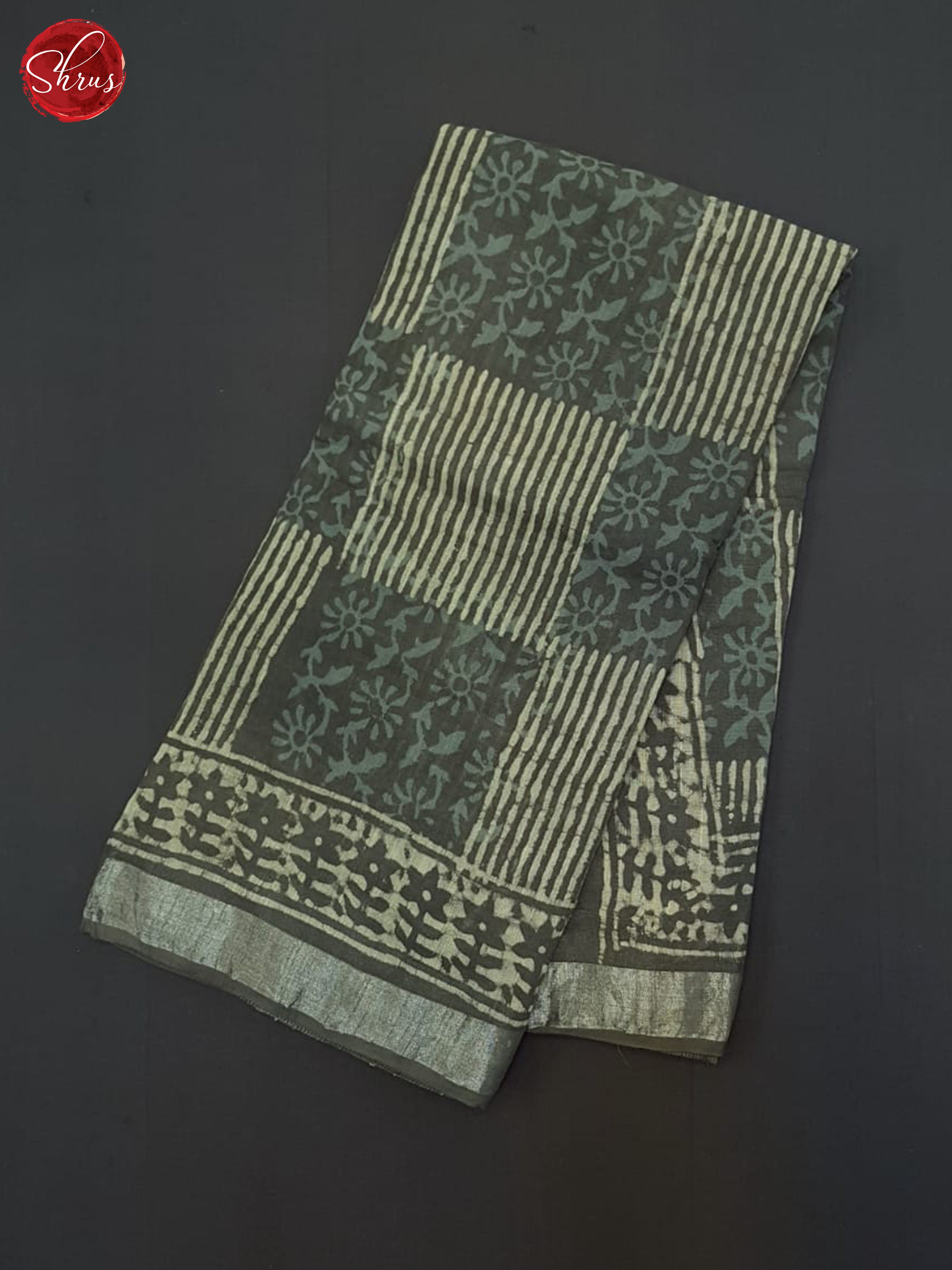 Grey (Single Tone) - Linen Cotton Saree - Shop on ShrusEternity.com