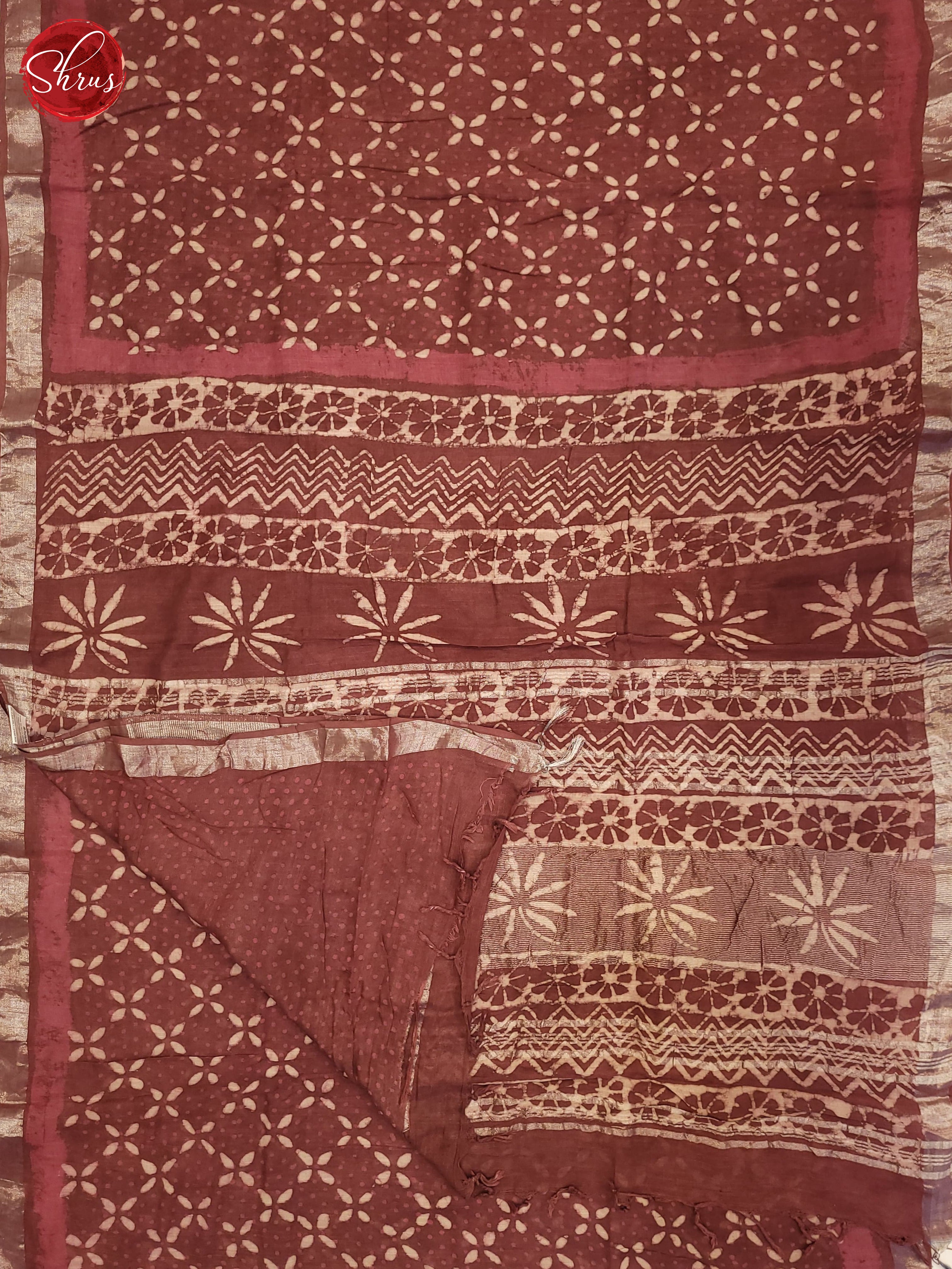 Onion Pink(Single Tone) - Linen Cotton Saree - Shop on ShrusEternity.com