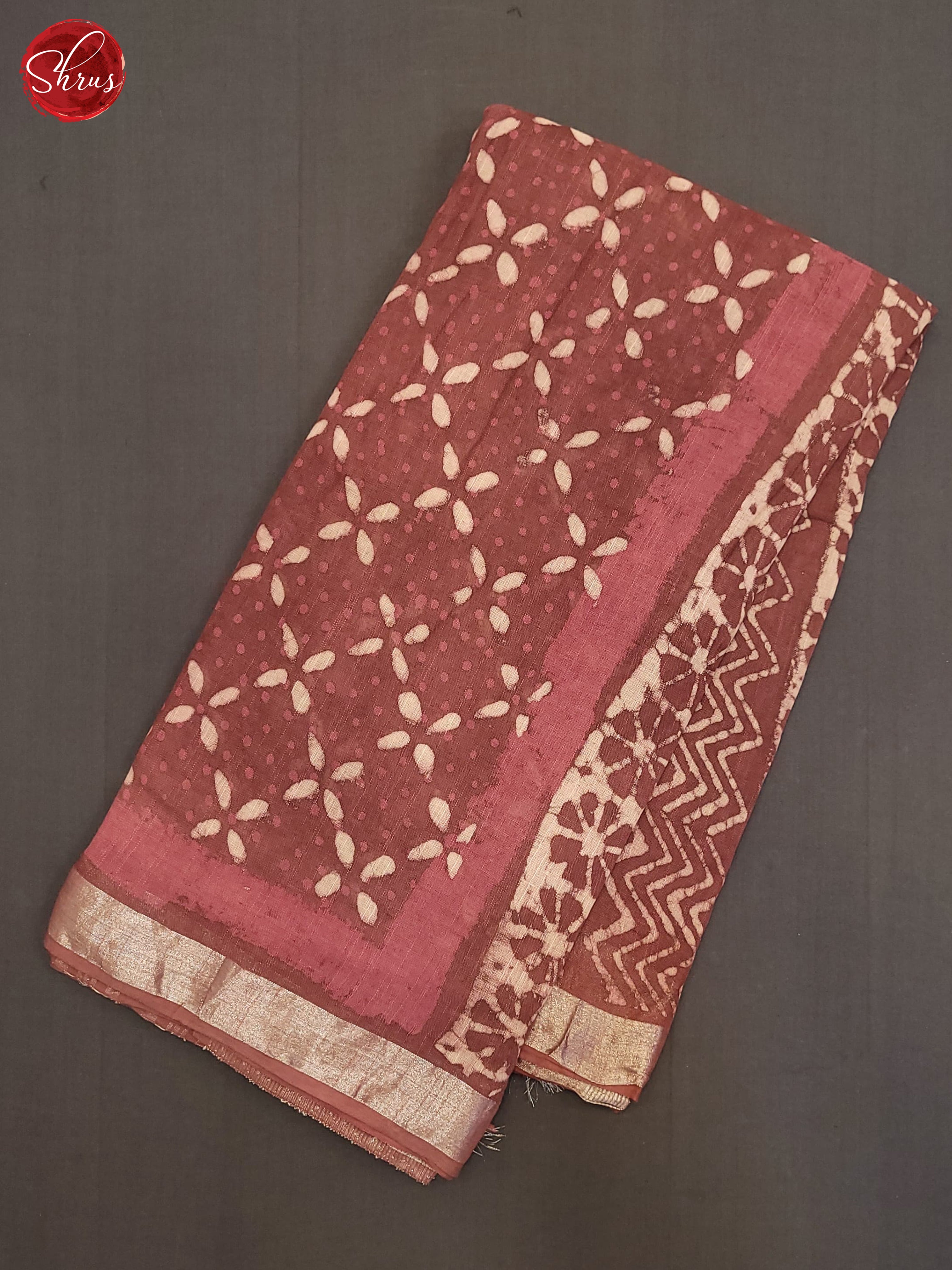 Onion Pink(Single Tone) - Linen Cotton Saree - Shop on ShrusEternity.com