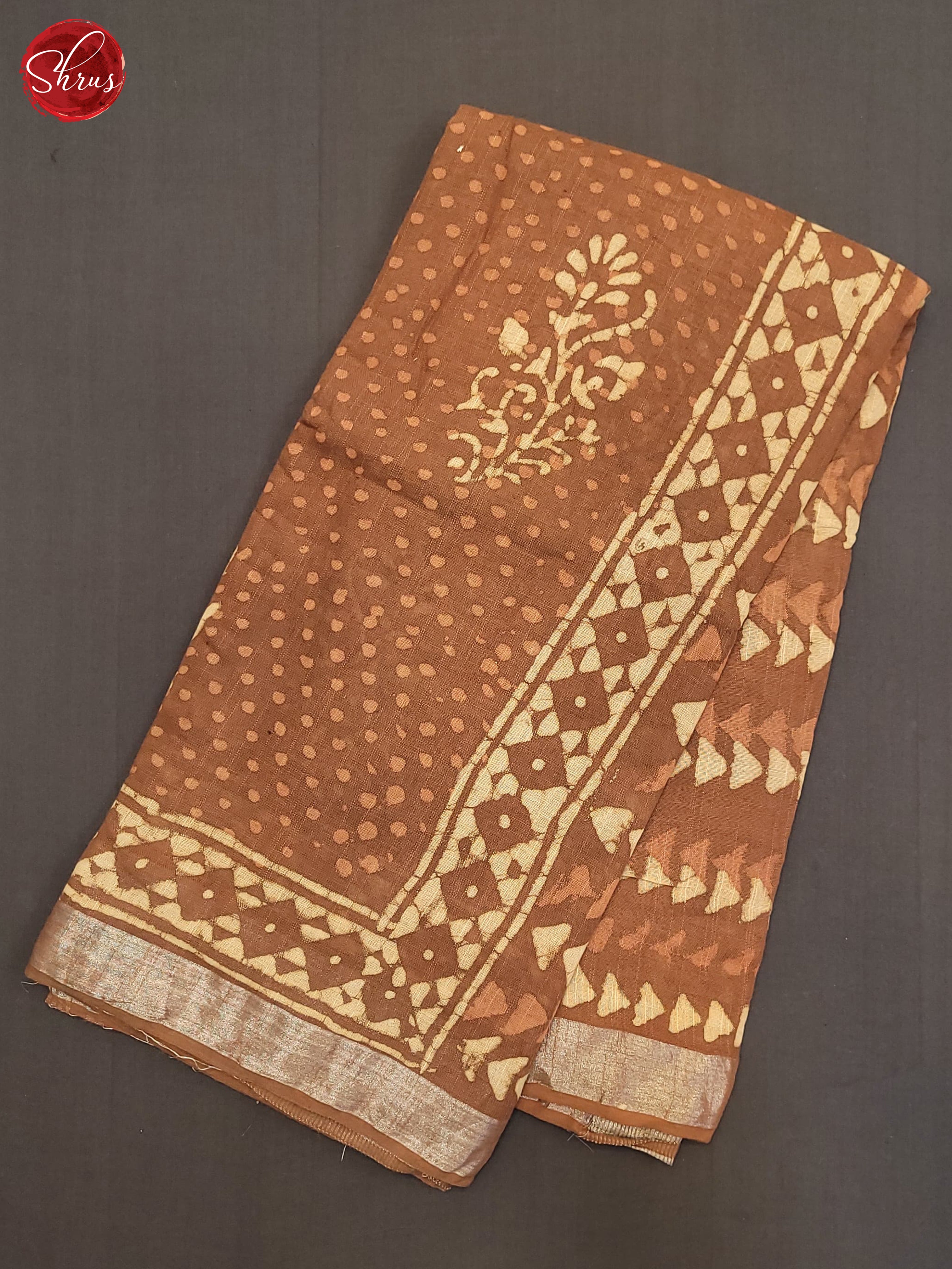 Lite Brown(Single Tone) - Linen Cotton Saree - Shop on ShrusEternity.com