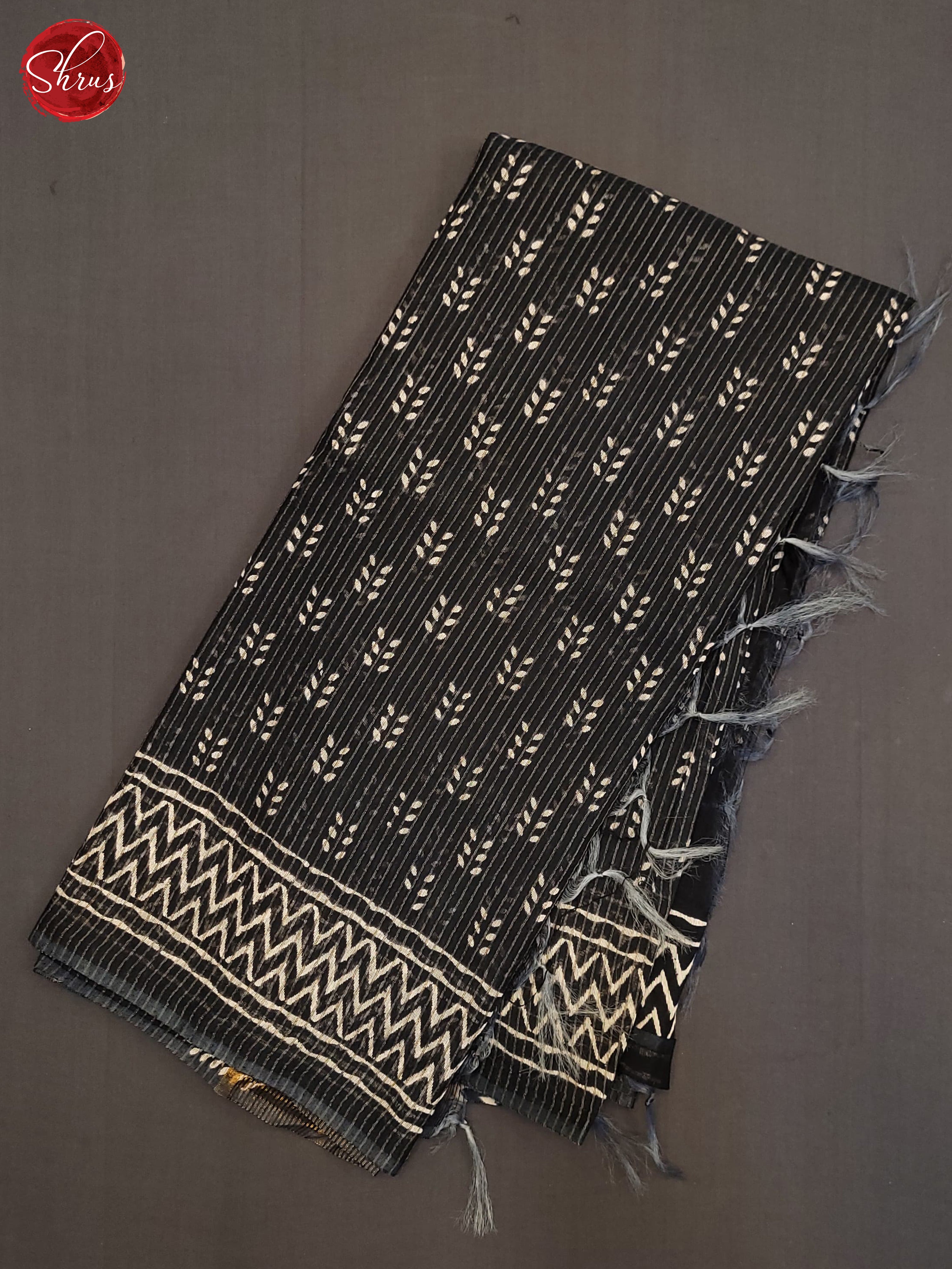 Black(Single Tone) -Jaipur cotton Saree - Shop on ShrusEternity.com