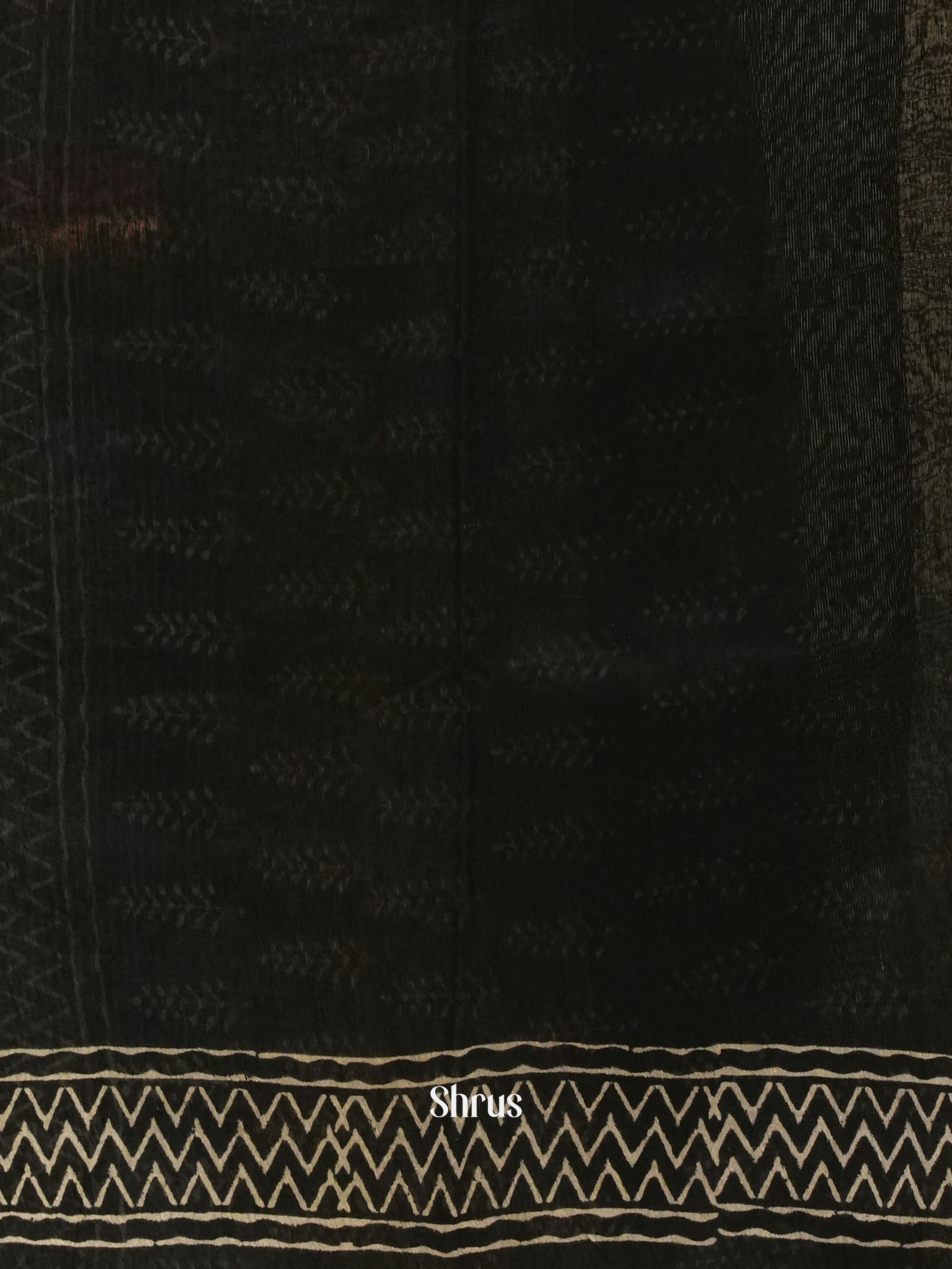 Black(Single Tone) -Jaipur cotton Saree - Shop on ShrusEternity.com