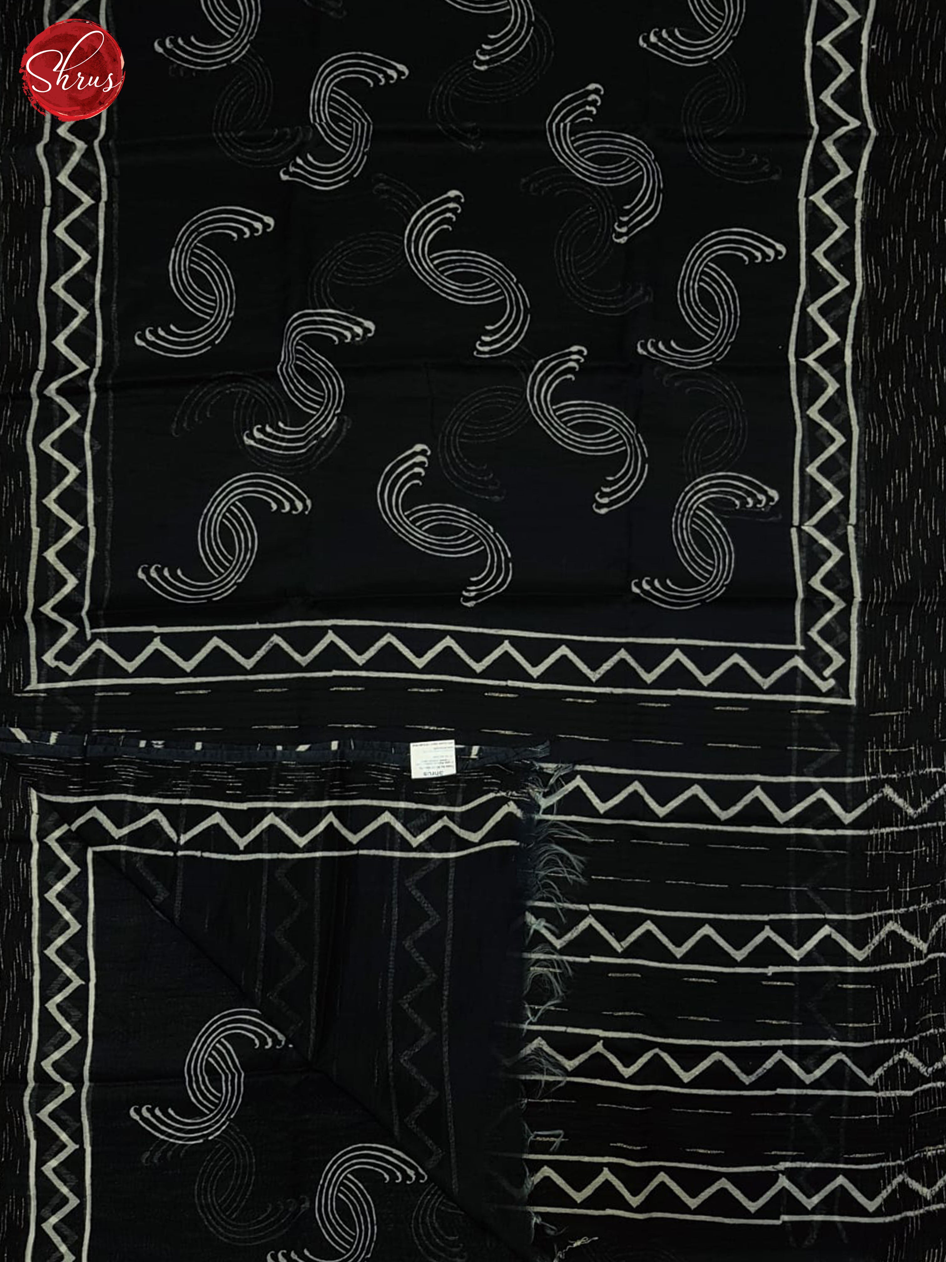 Black(Single Tone)- Jaipur cotton Saree - Shop on ShrusEternity.com