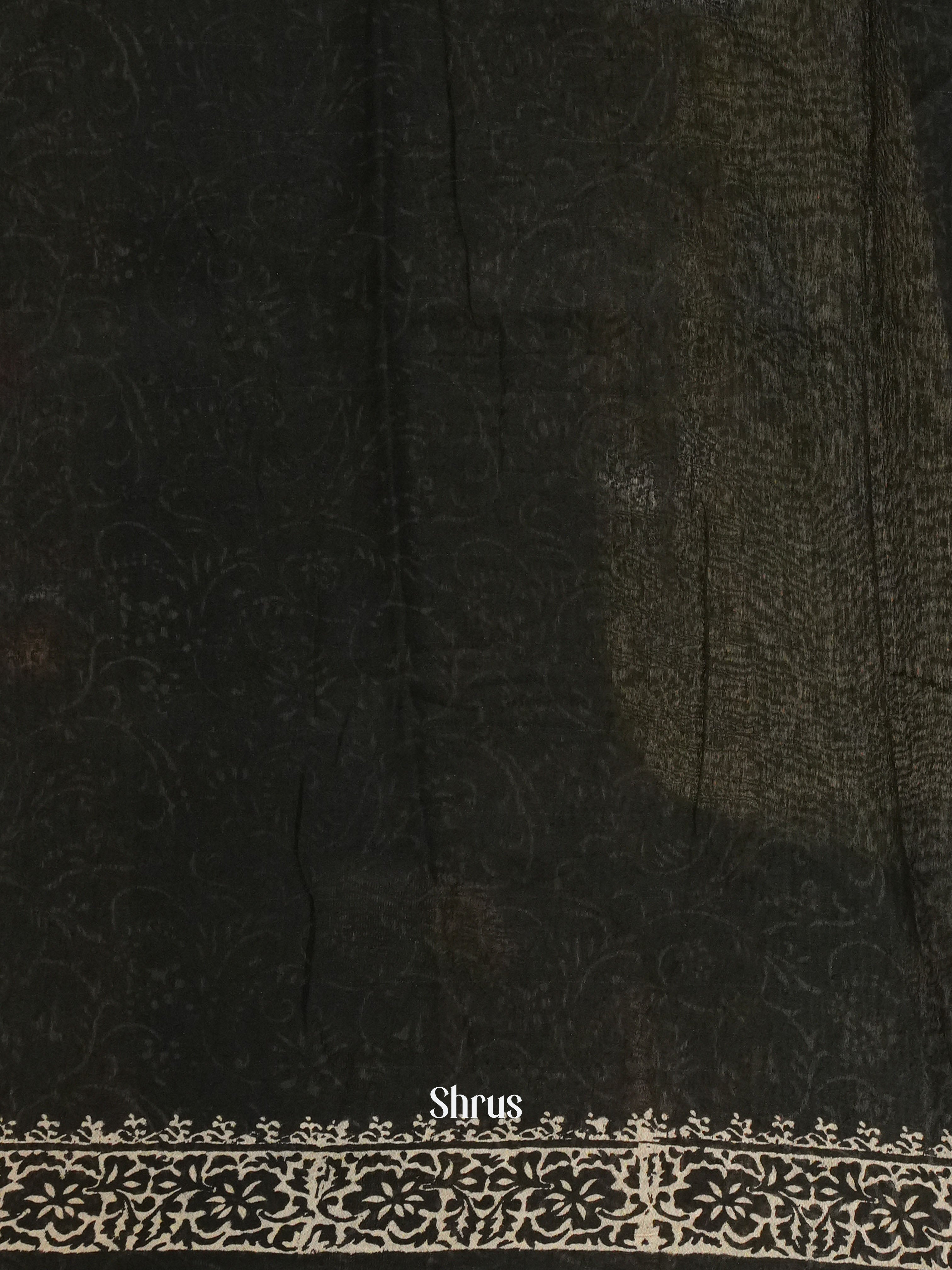 Black -Jaipur cotton Saree - Shop on ShrusEternity.com