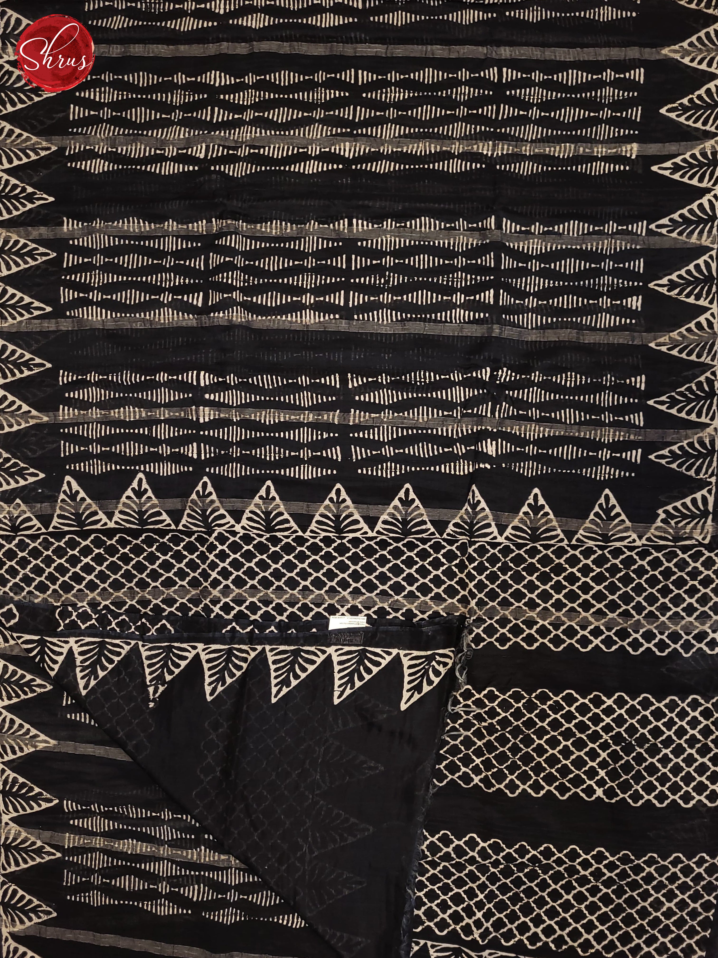 Black(Single Tone) - Jaipur cotton Saree - Shop on ShrusEternity.com