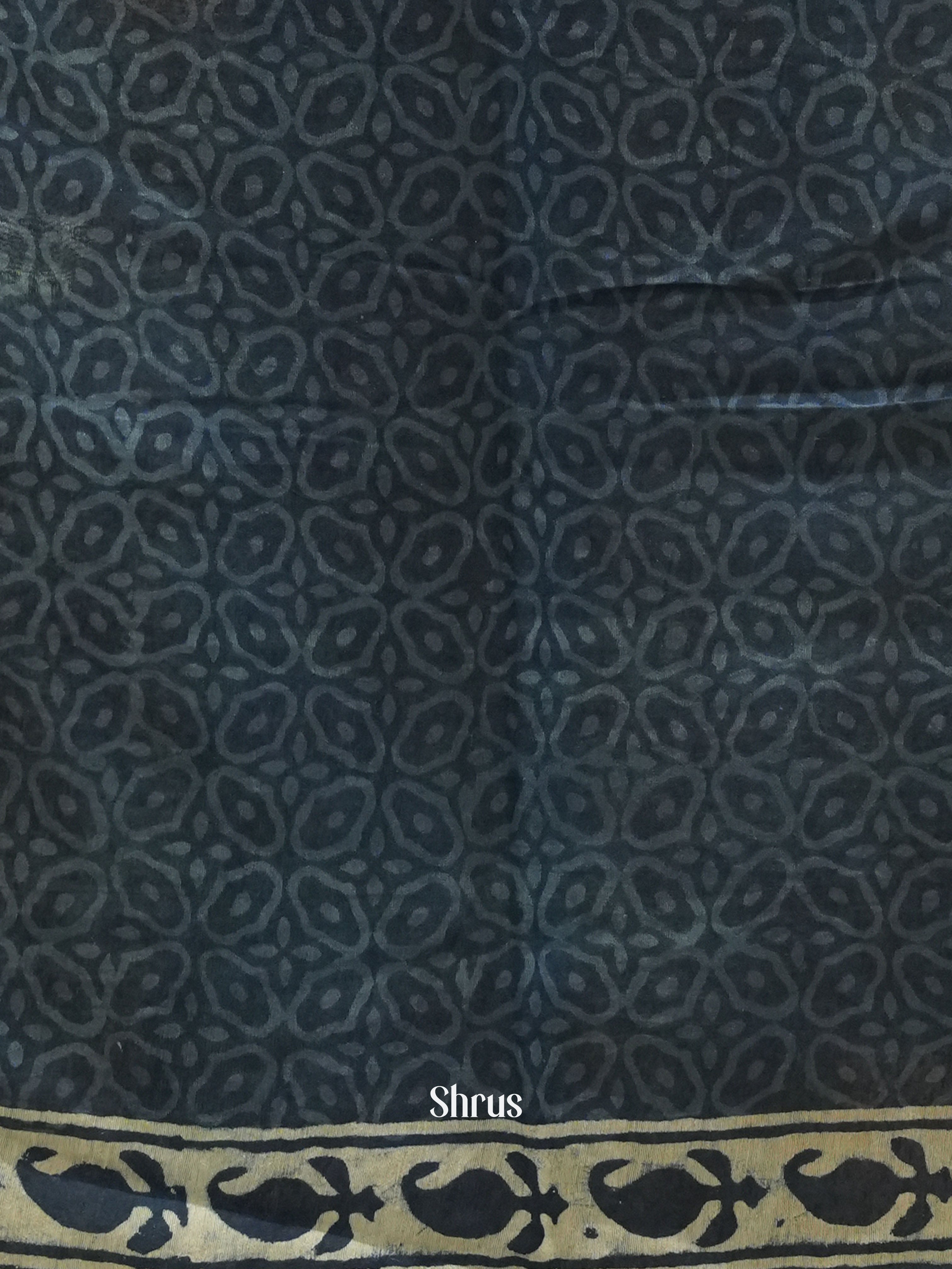 Blue - Jaipur cotton Saree - Shop on ShrusEternity.com