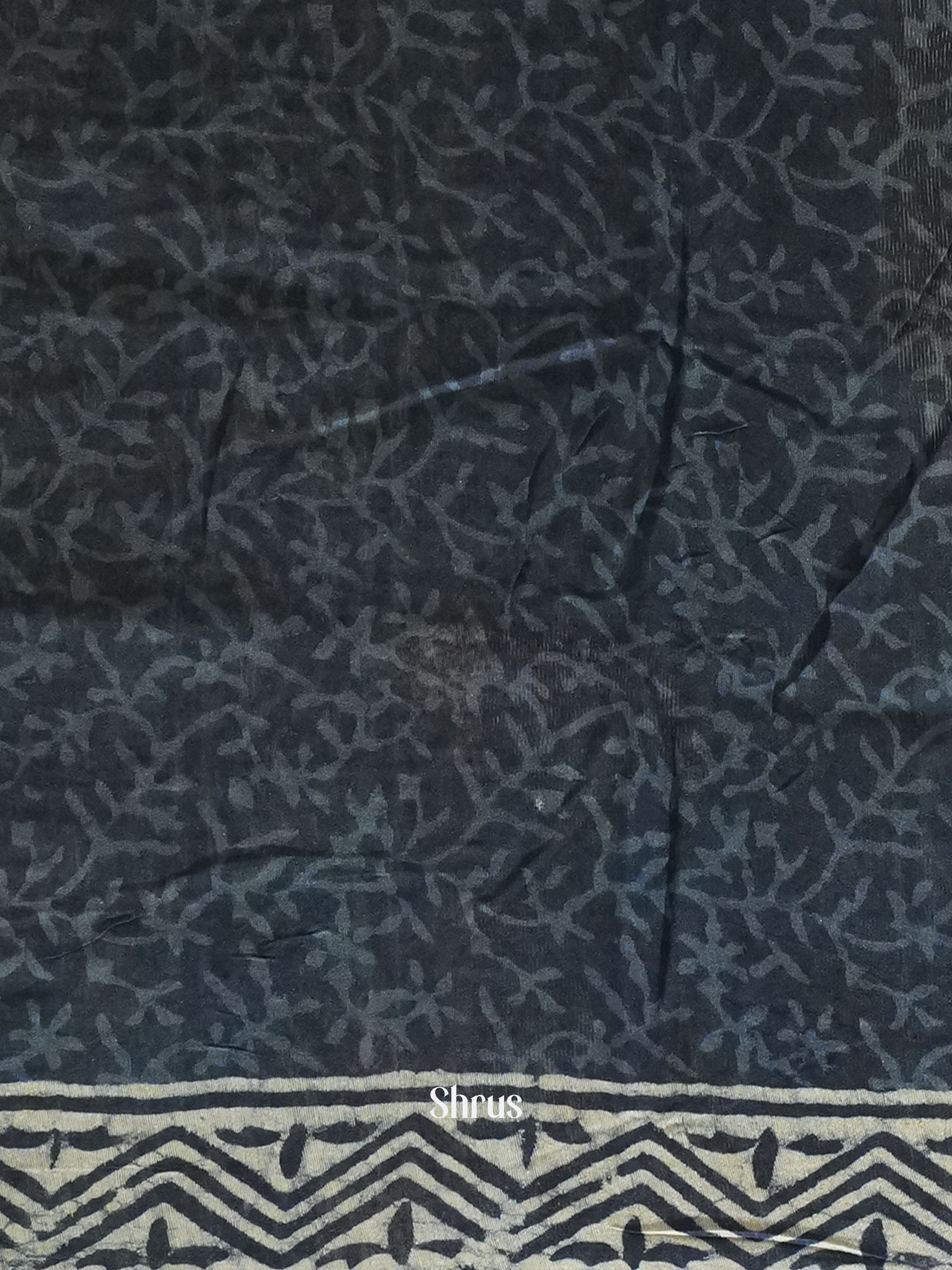 Blue - Jaipur cotton Saree - Shop on ShrusEternity.com