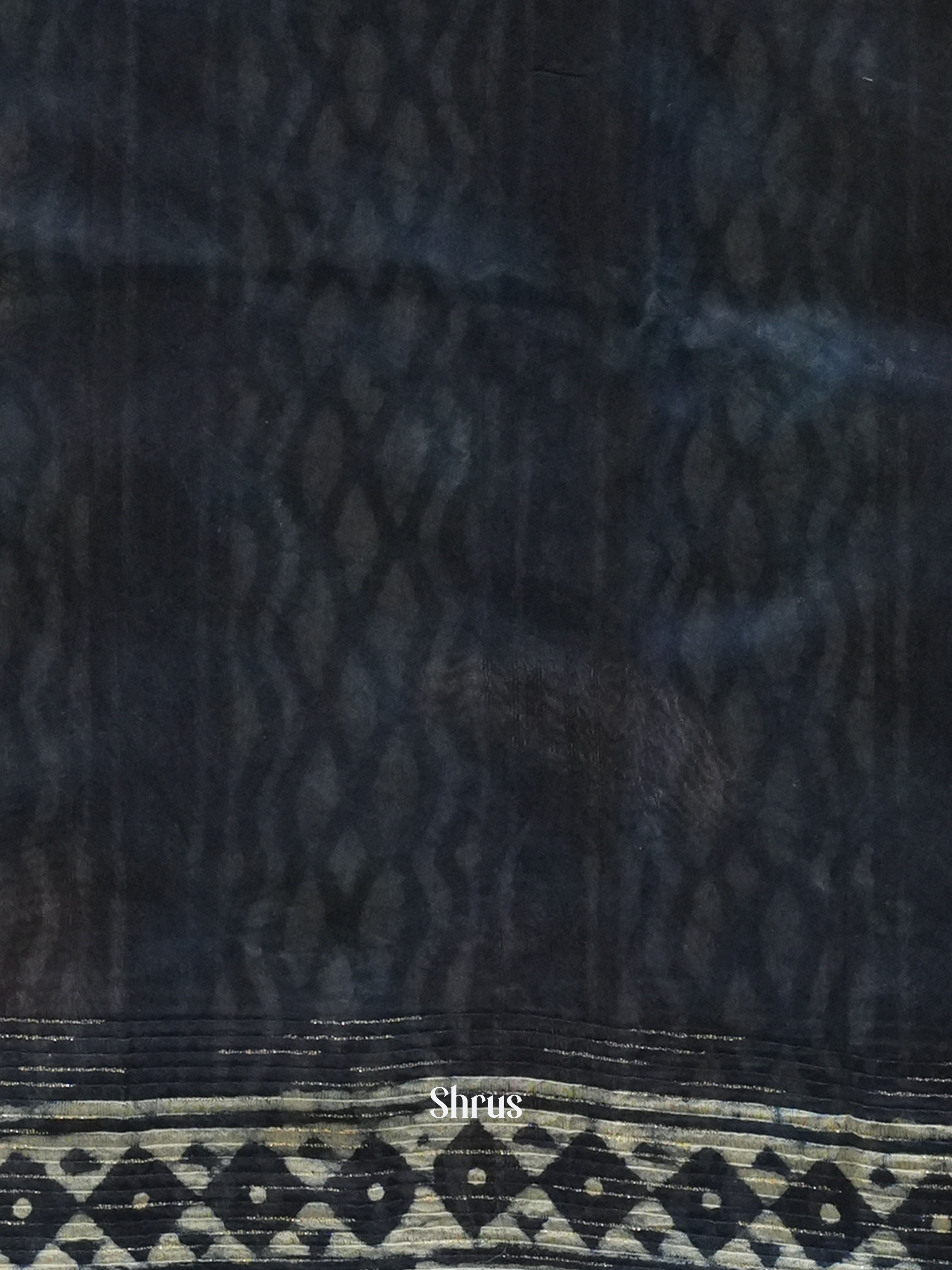 Dark Blue(Single Tone)- Jaipur cotton Saree - Shop on ShrusEternity.com