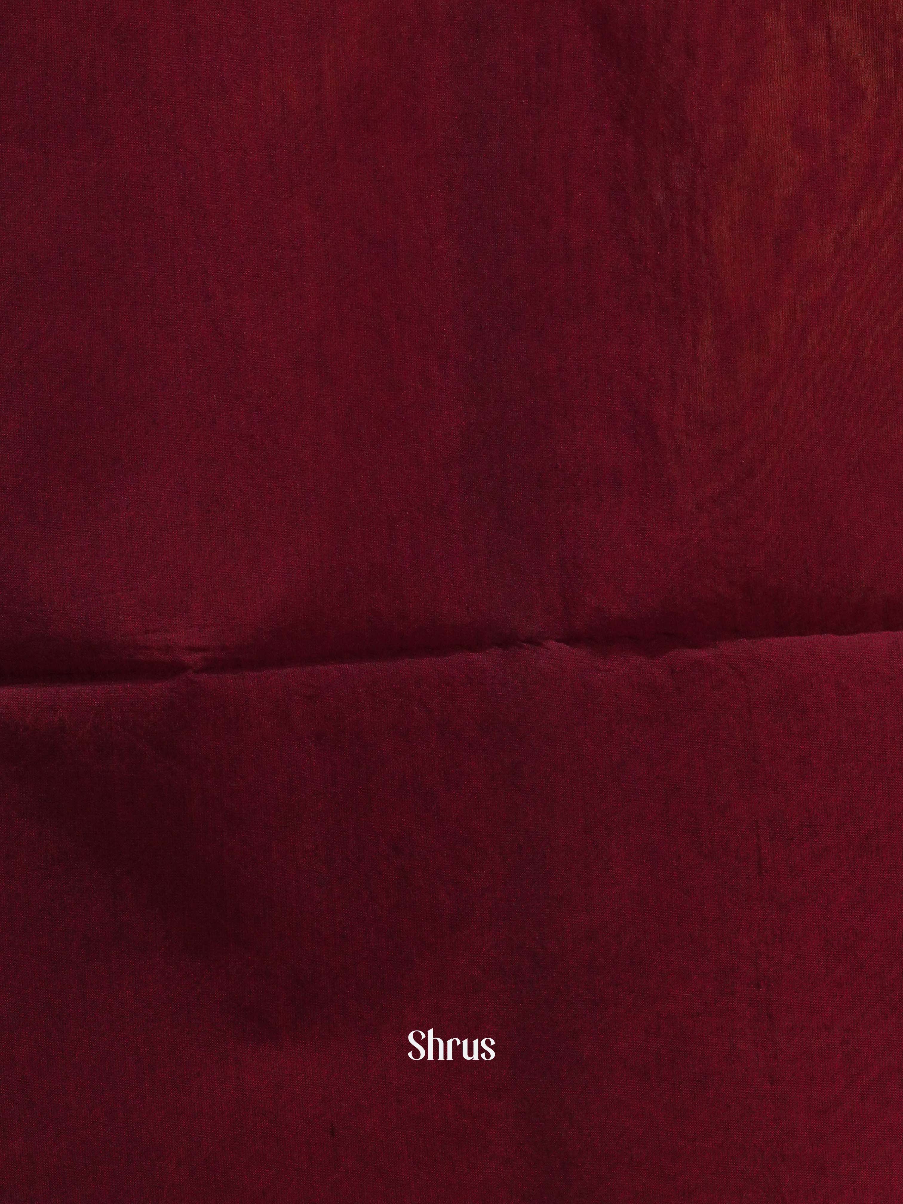 Green & Maroon - Semi Silkcotton Saree - Shop on ShrusEternity.com