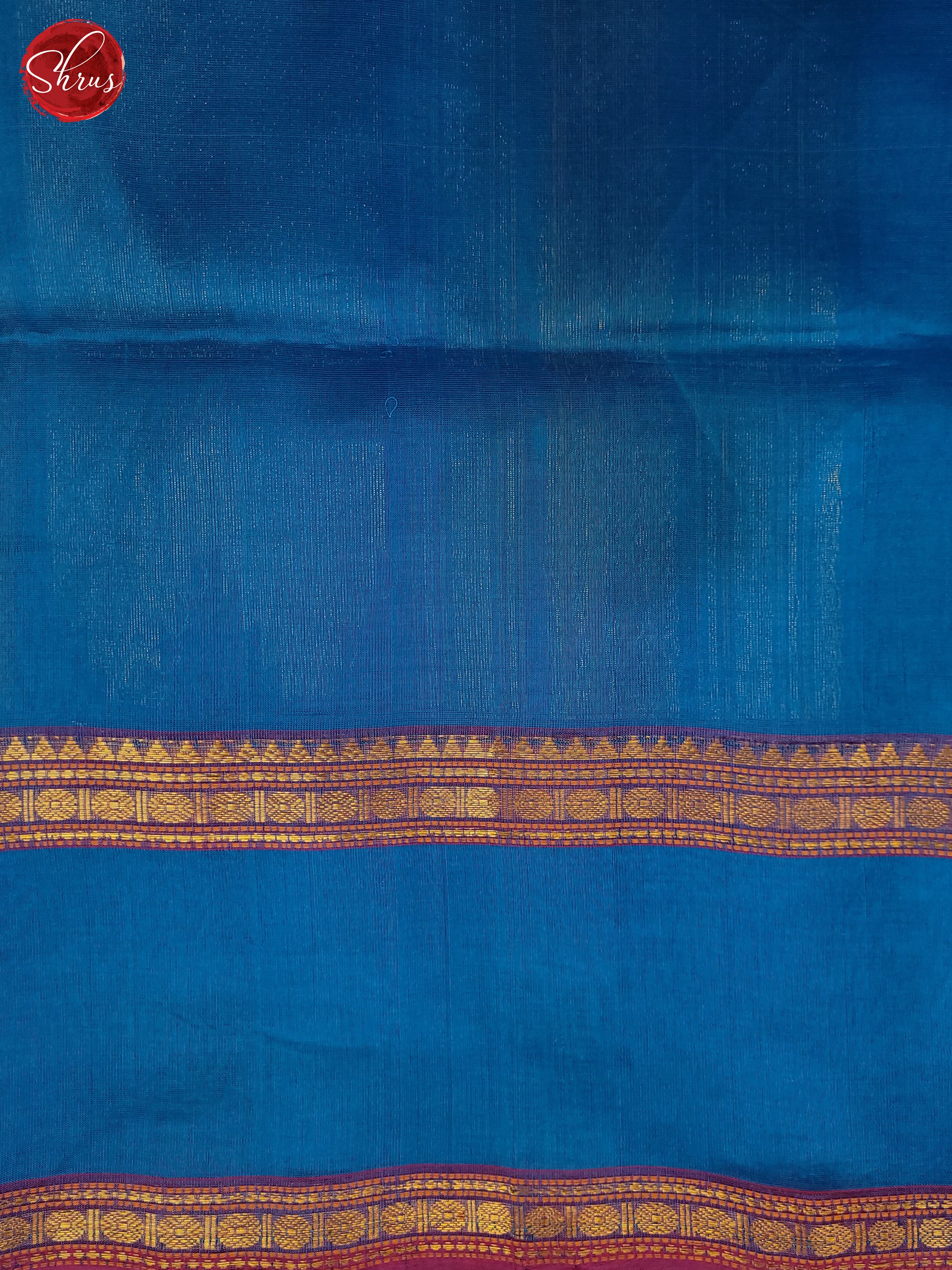 Green & Blue- Silk Cotton Saree - Shop on ShrusEternity.com