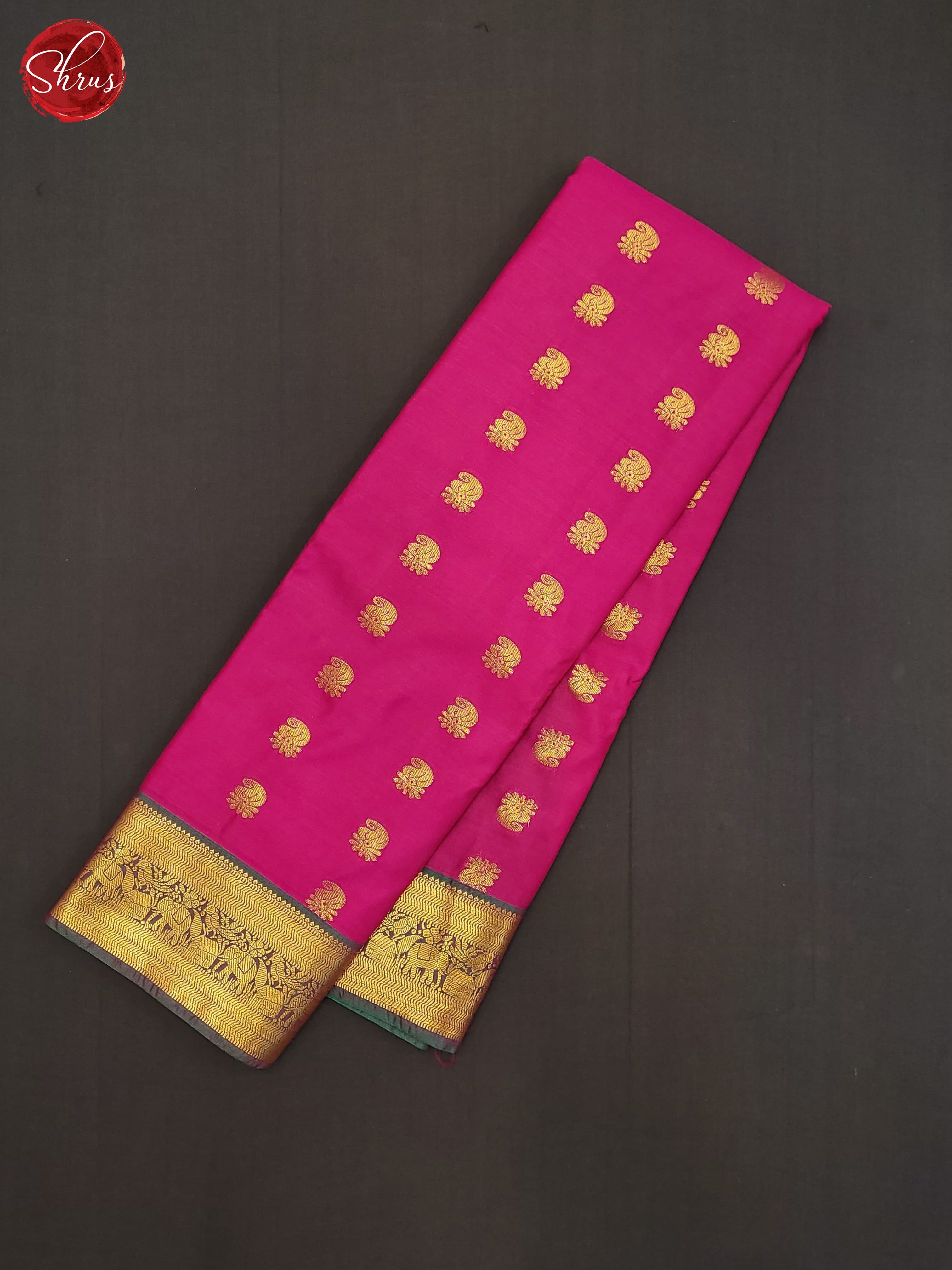 Pink & Purple - Semi Kanchipuram Saree - Shop on ShrusEternity.com