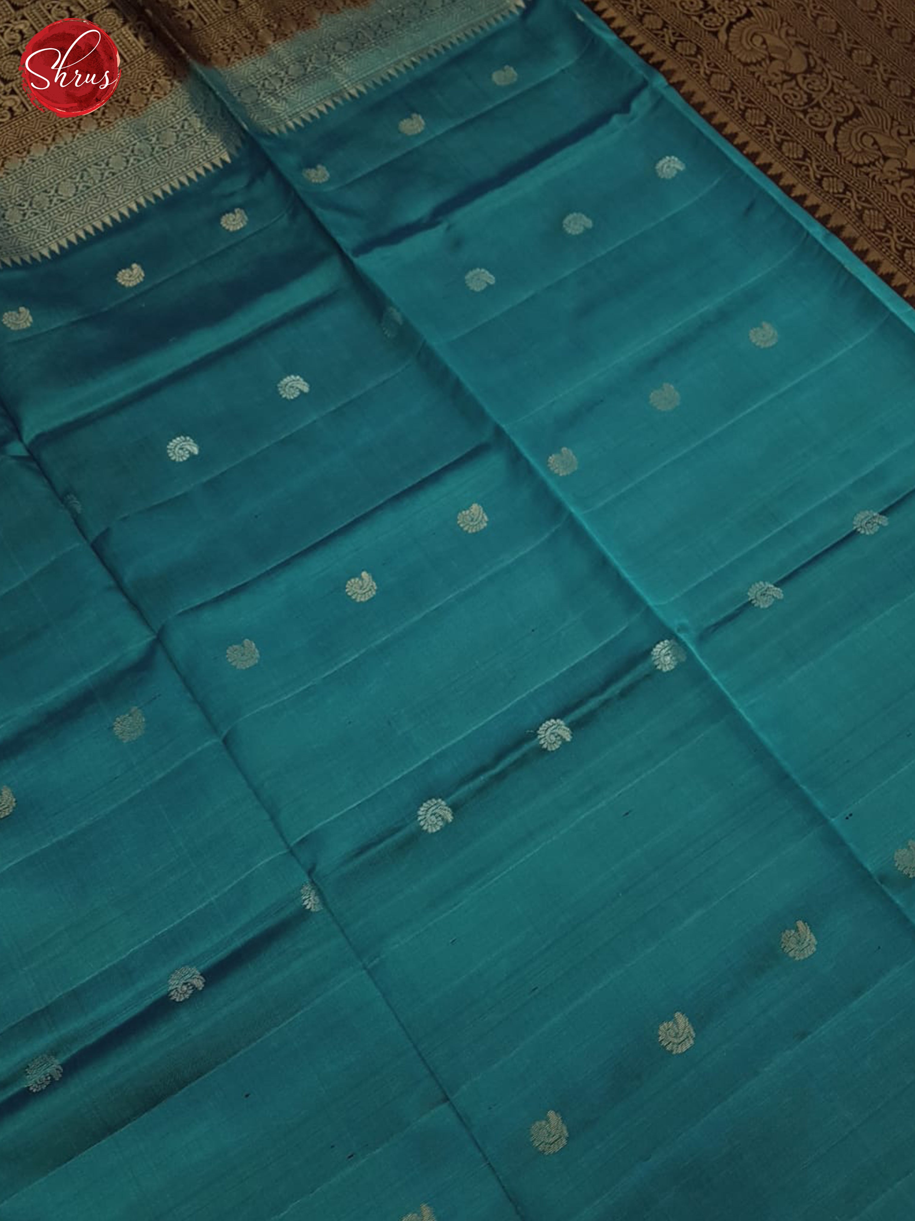 Blue & Brown - Softsilk-halfpure Saree - Shop on ShrusEternity.com