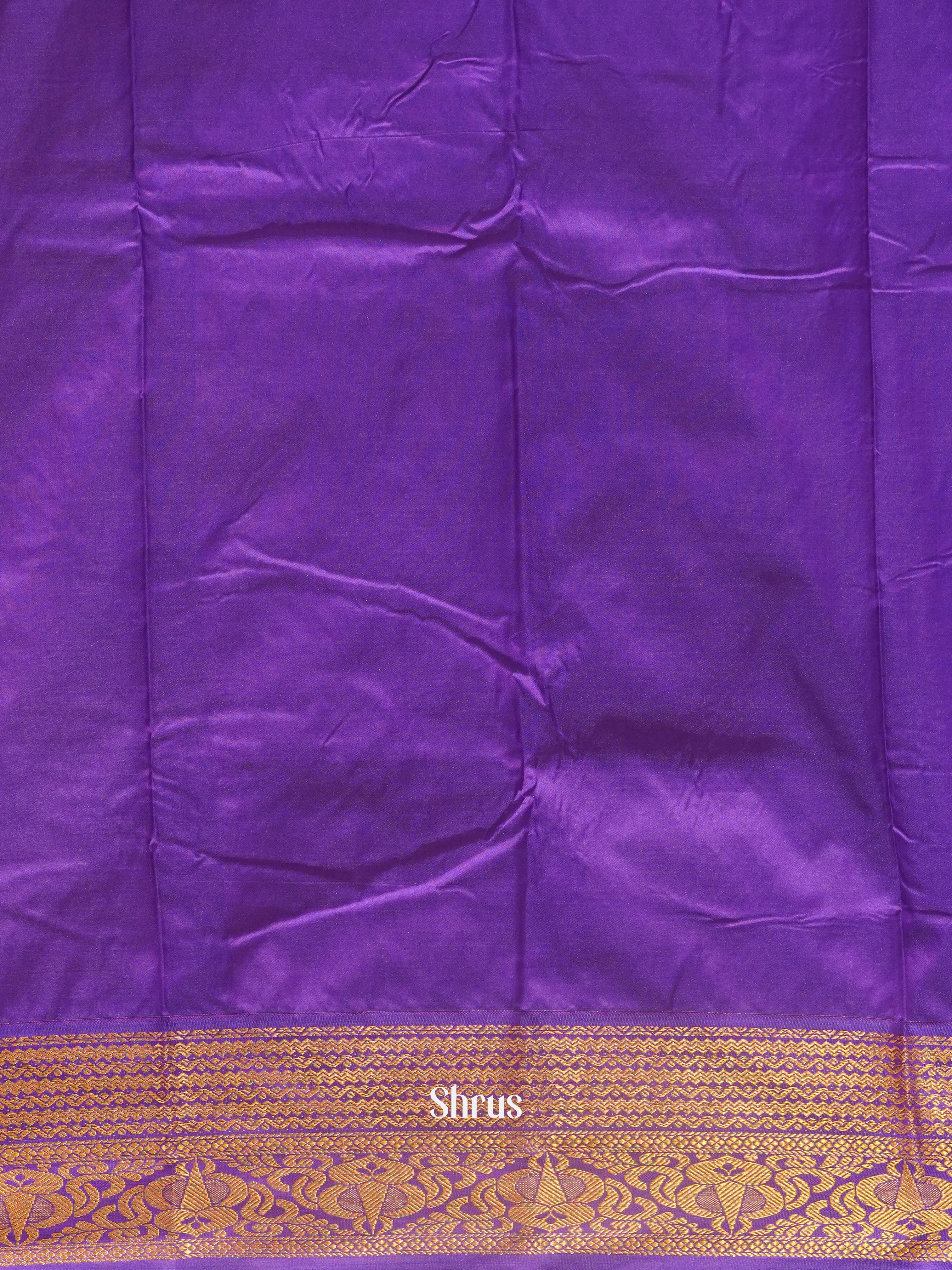 Rani Pink & Purple - Semi Kanchipuram Saree - Shop on ShrusEternity.com