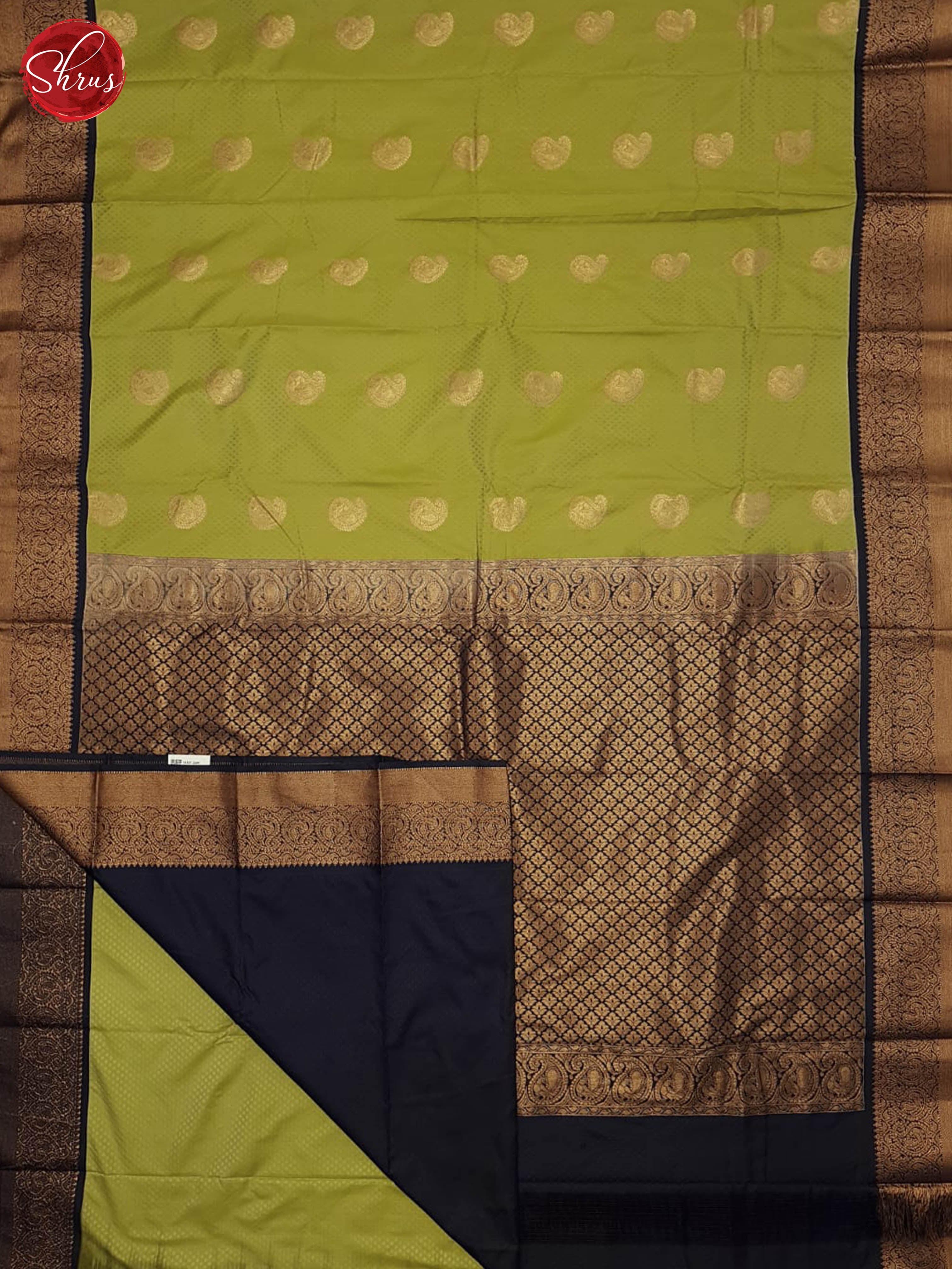 Green & Blue - Semi Kanchipuram Saree - Shop on ShrusEternity.com