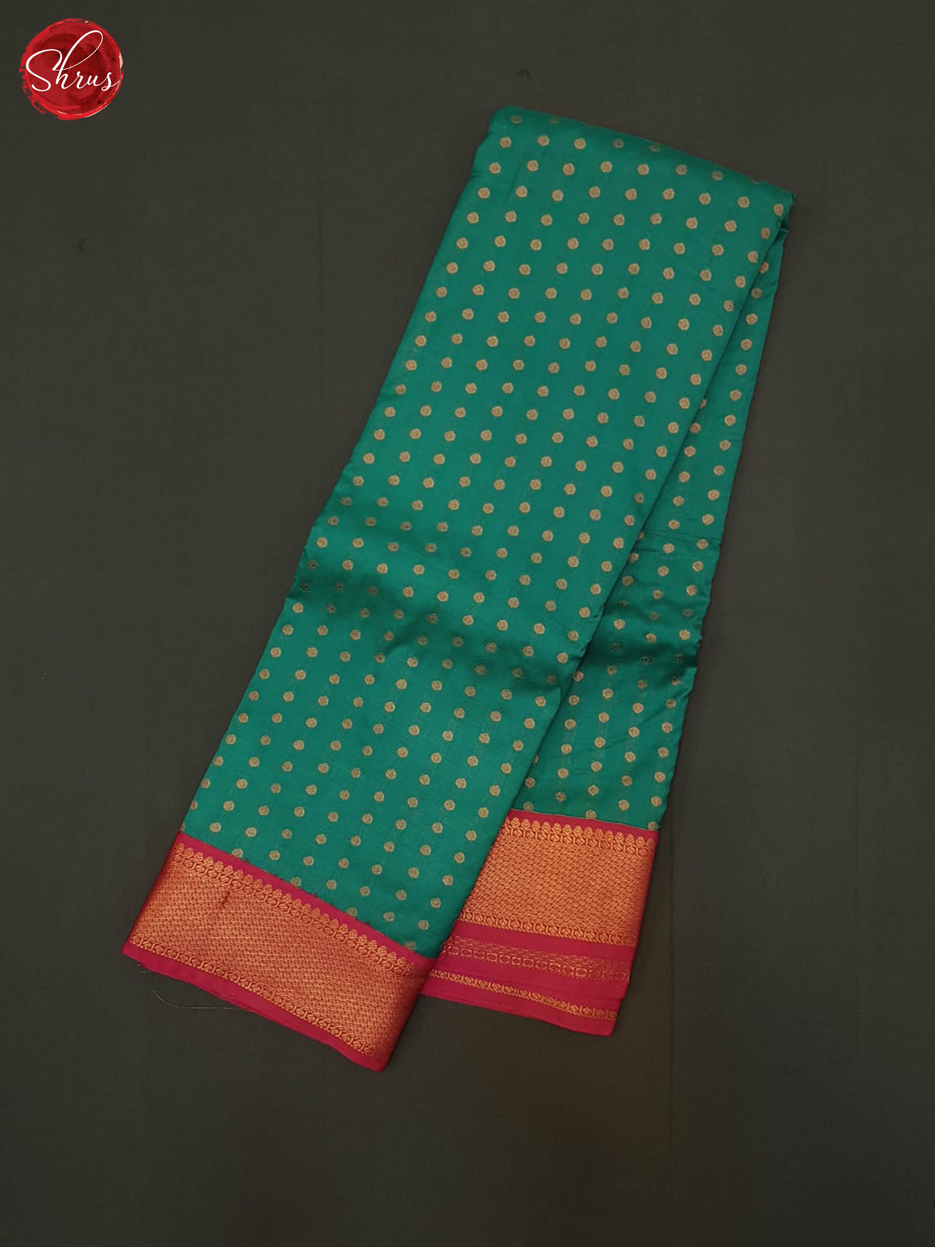 Green & Pink - Semi Kanchipuram Saree - Shop on ShrusEternity.com