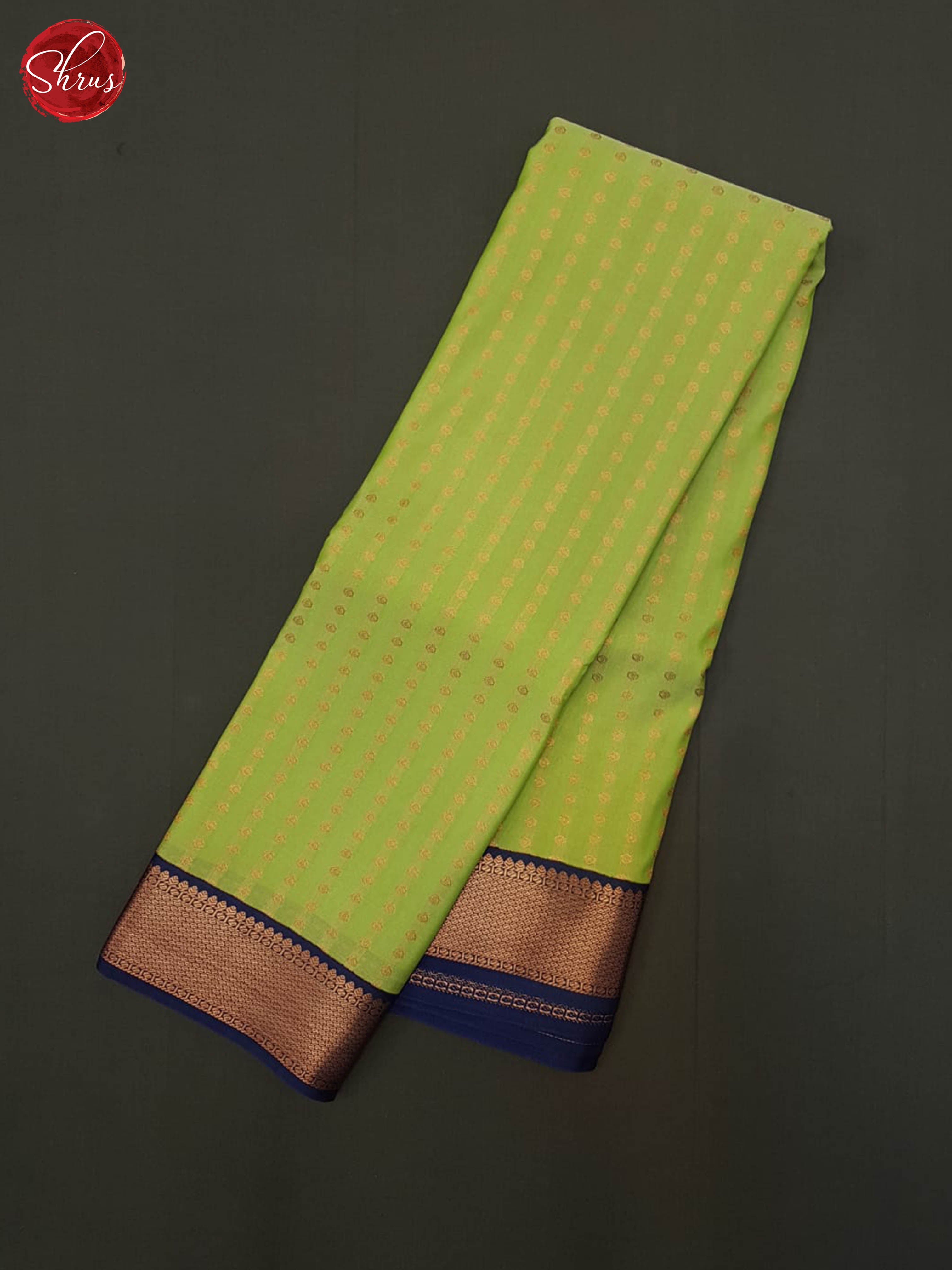 Green & Blue - Semi Kanchipuram Saree - Shop on ShrusEternity.com