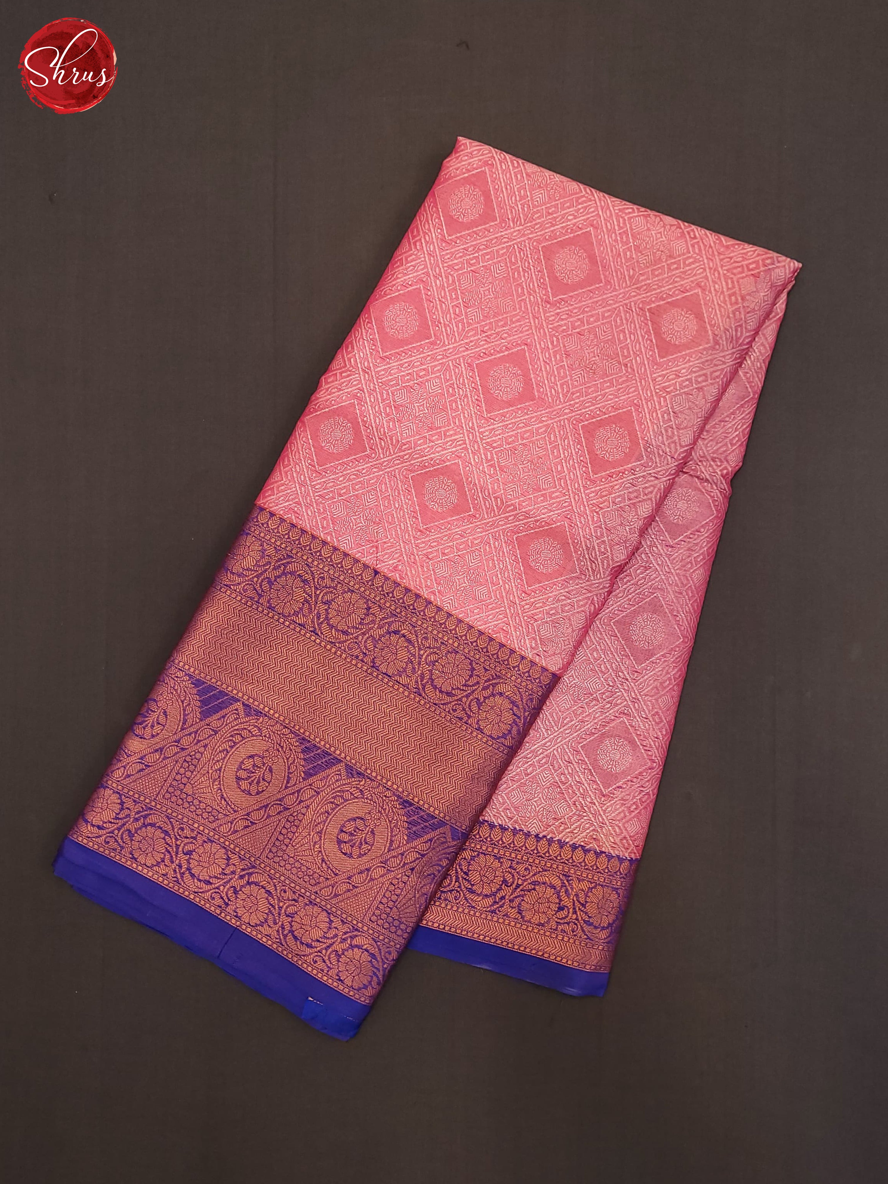 Pink & Blue - Semi Tanchoi Saree - Shop on ShrusEternity.com