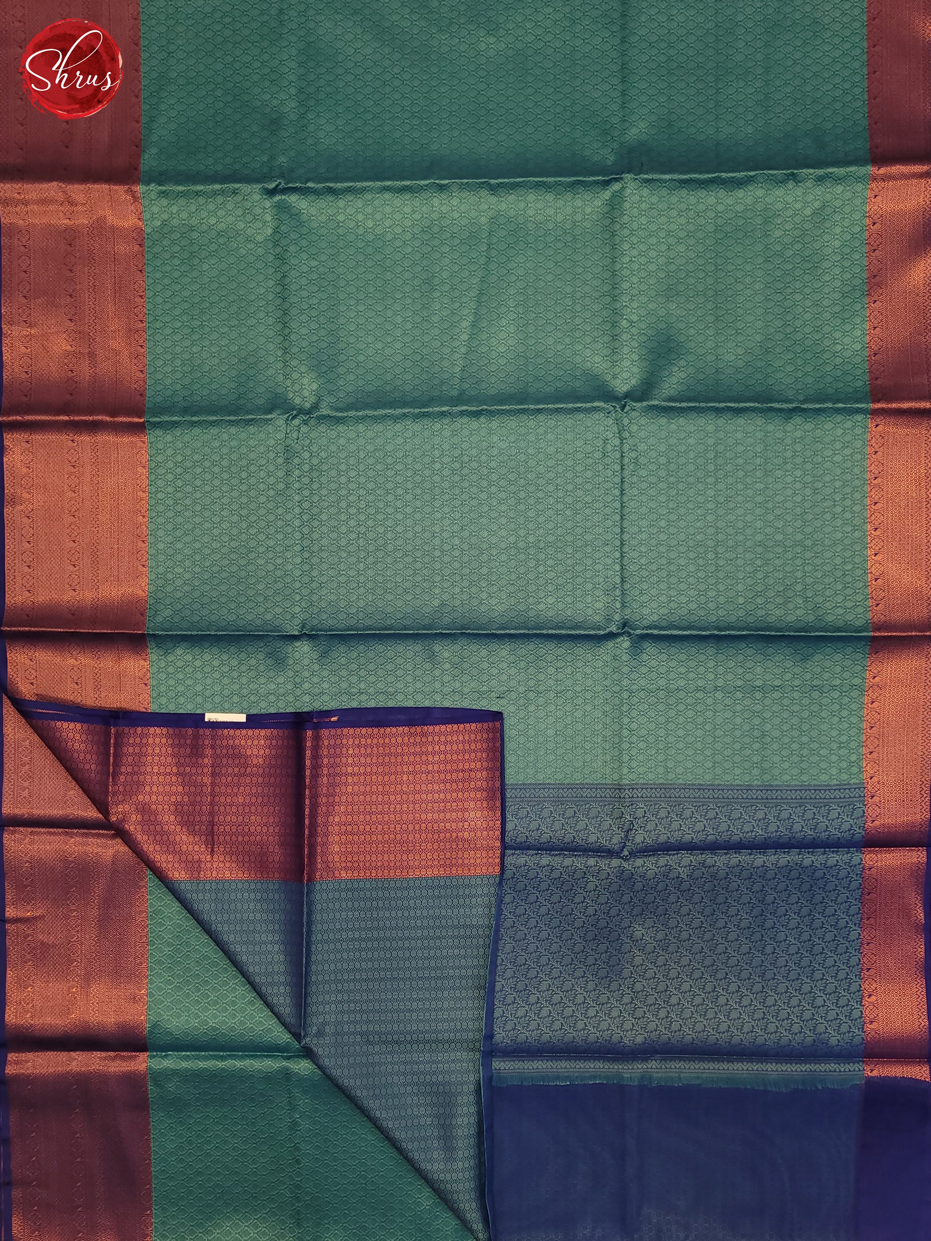 Green & Blue - Semi Tanchoi Saree - Shop on ShrusEternity.com