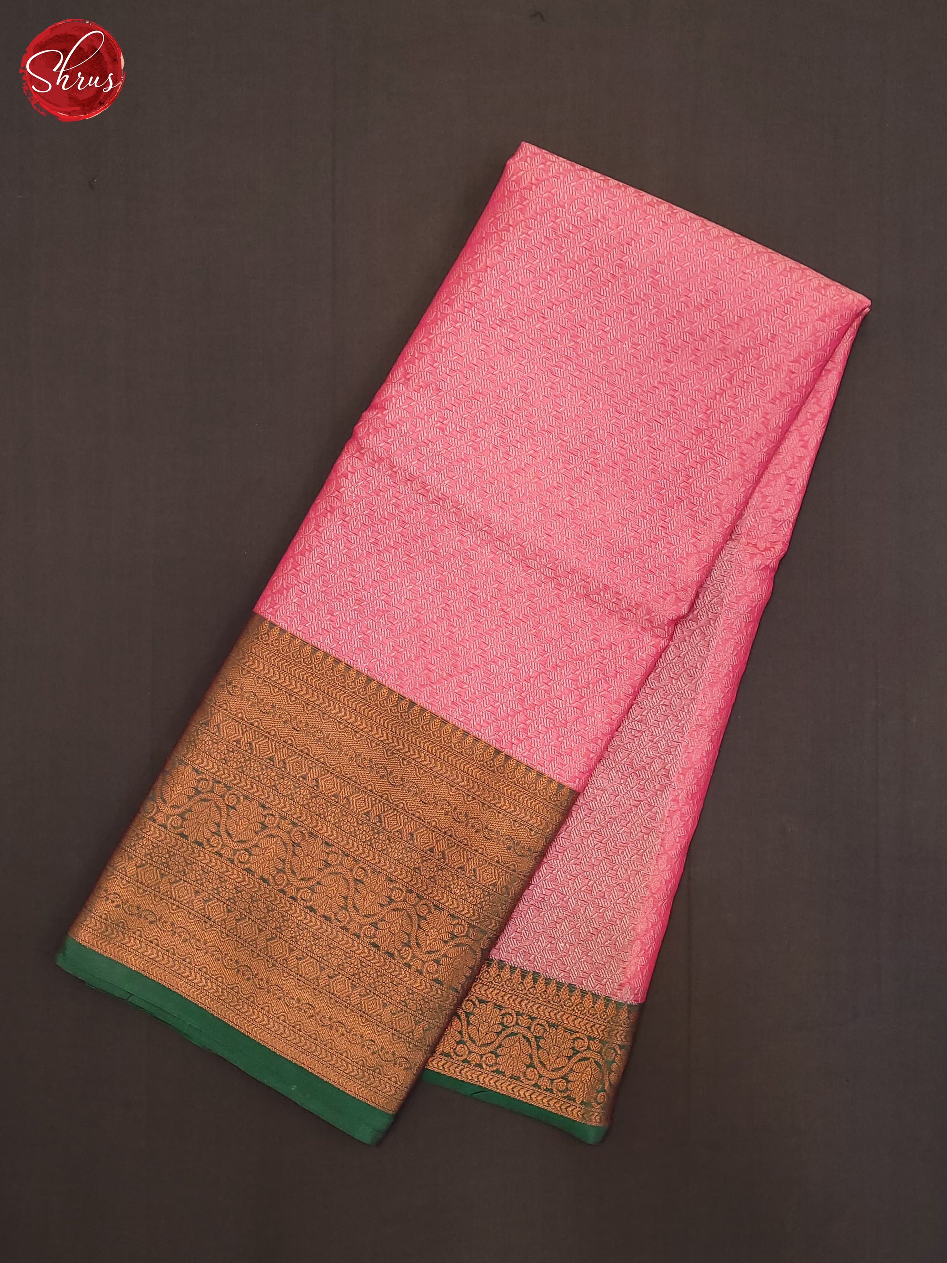 Pink & Green -Semi Tanchoi Saree - Shop on ShrusEternity.com