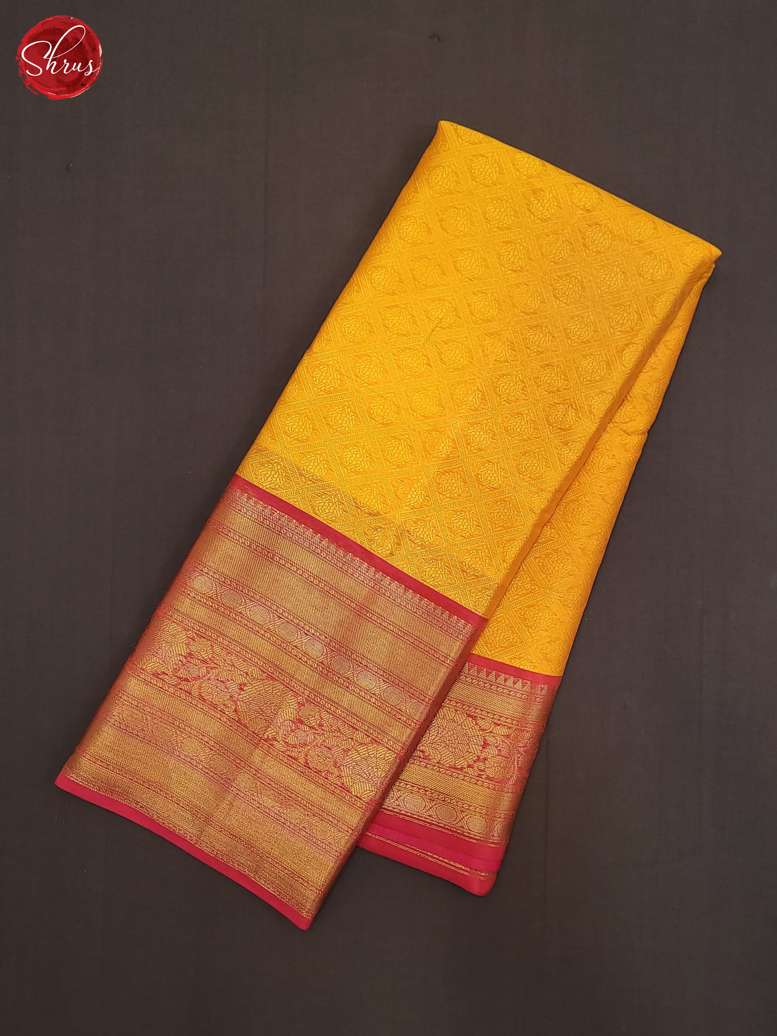 Yellow & Pink -Semi Tanchoi Saree - Shop on ShrusEternity.com