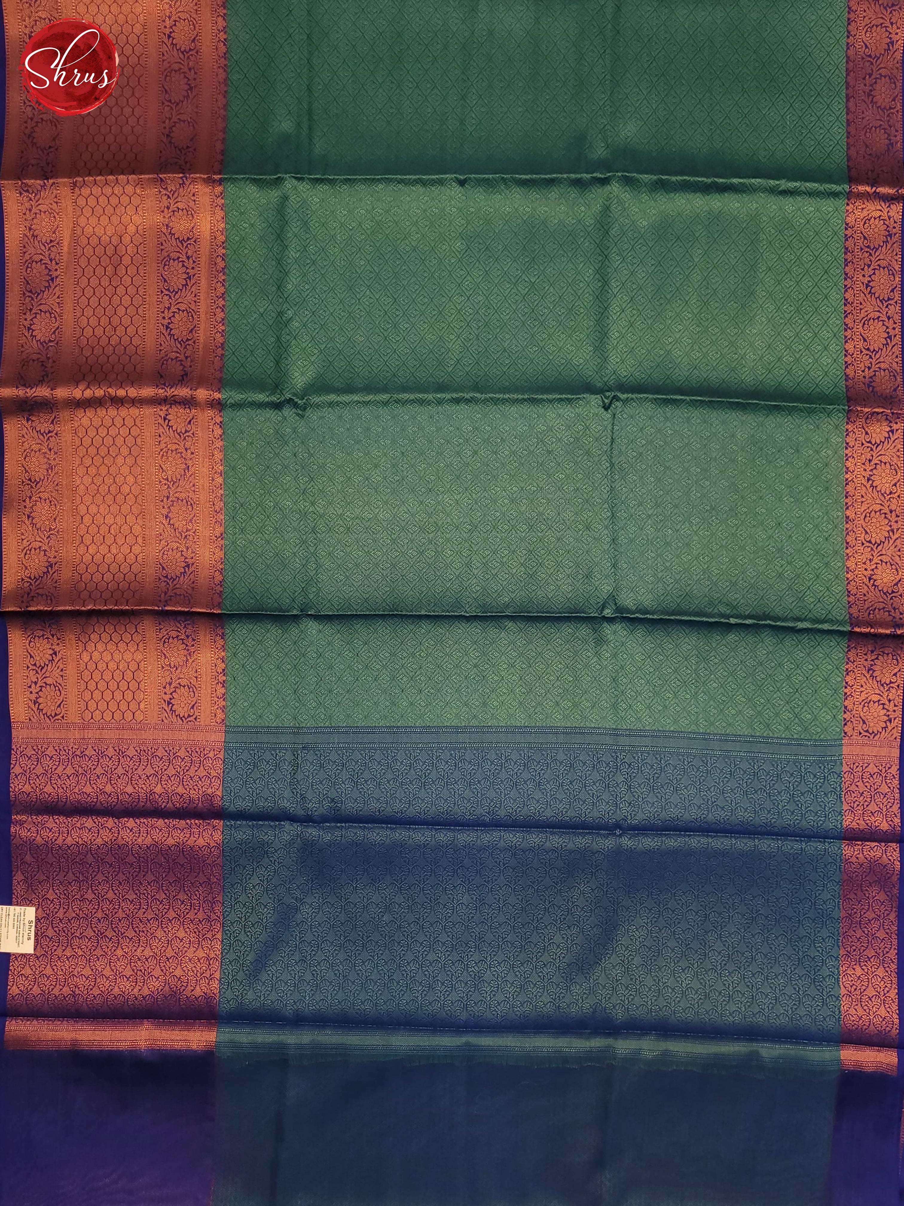 Green & Blue - Semi Tanchoi Saree - Shop on ShrusEternity.com