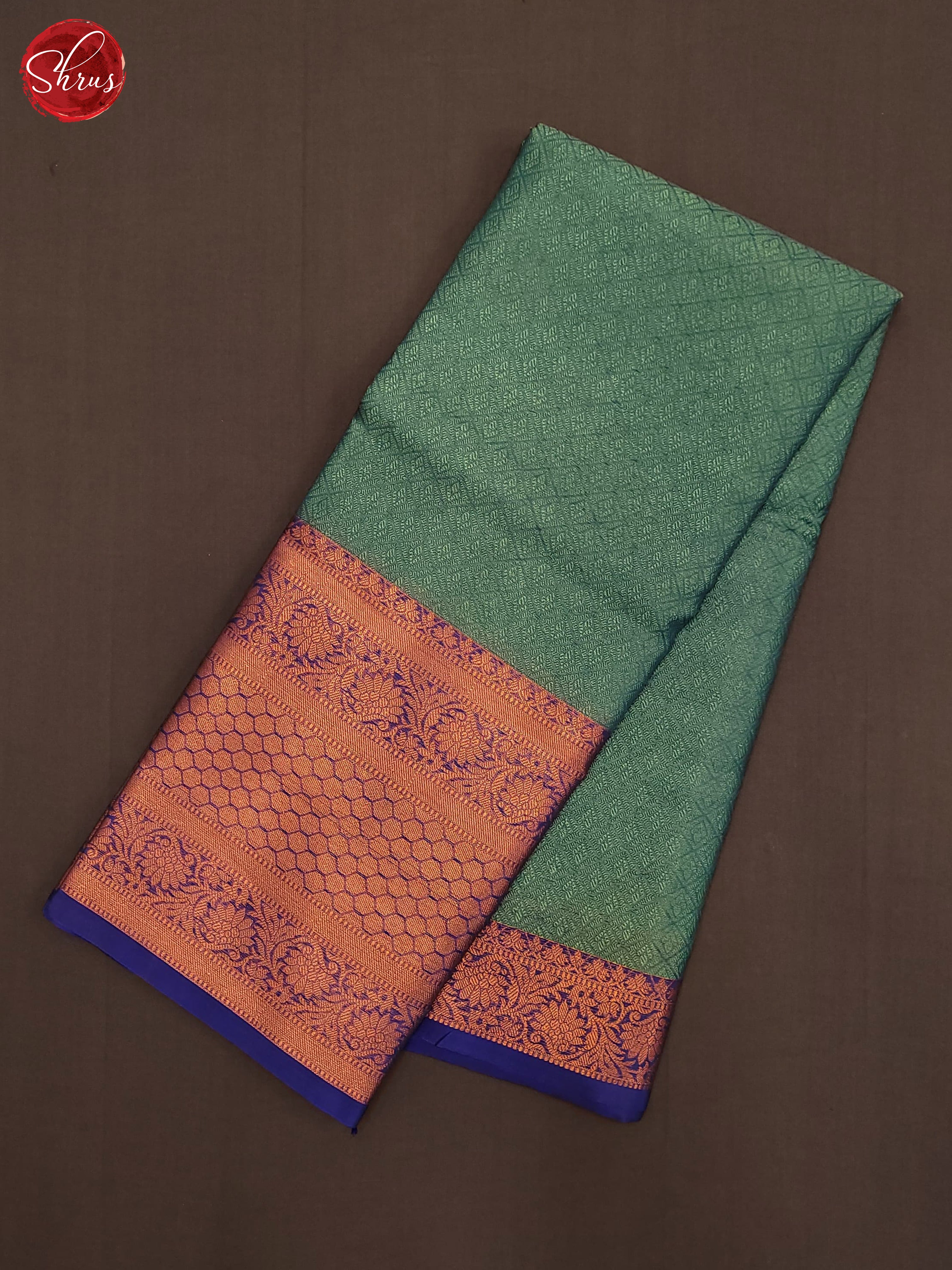 Green & Blue - Semi Tanchoi Saree - Shop on ShrusEternity.com