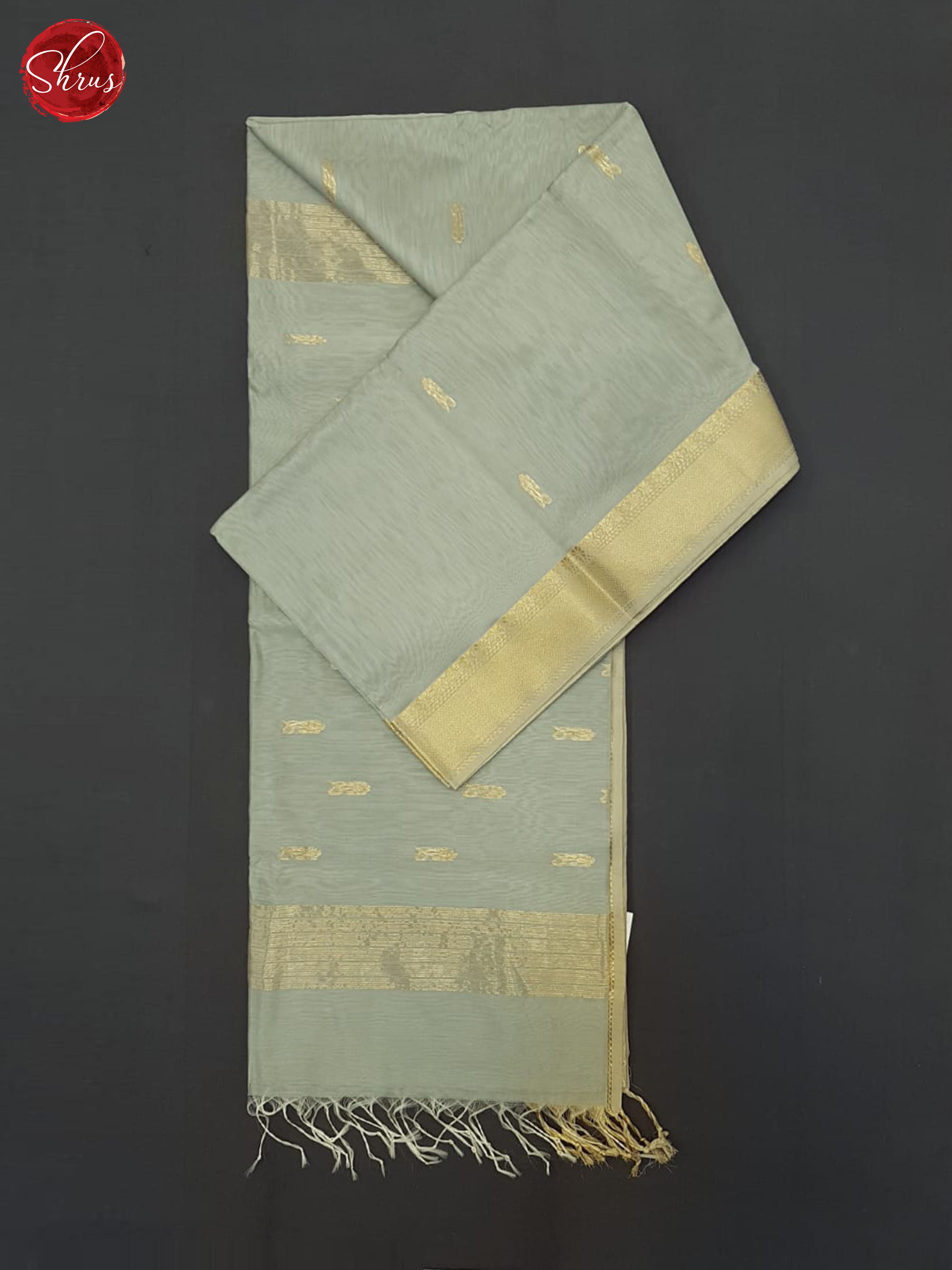 Grey(Single Tone)- Maheshwari silkcotton Saree - Shop on ShrusEternity.com